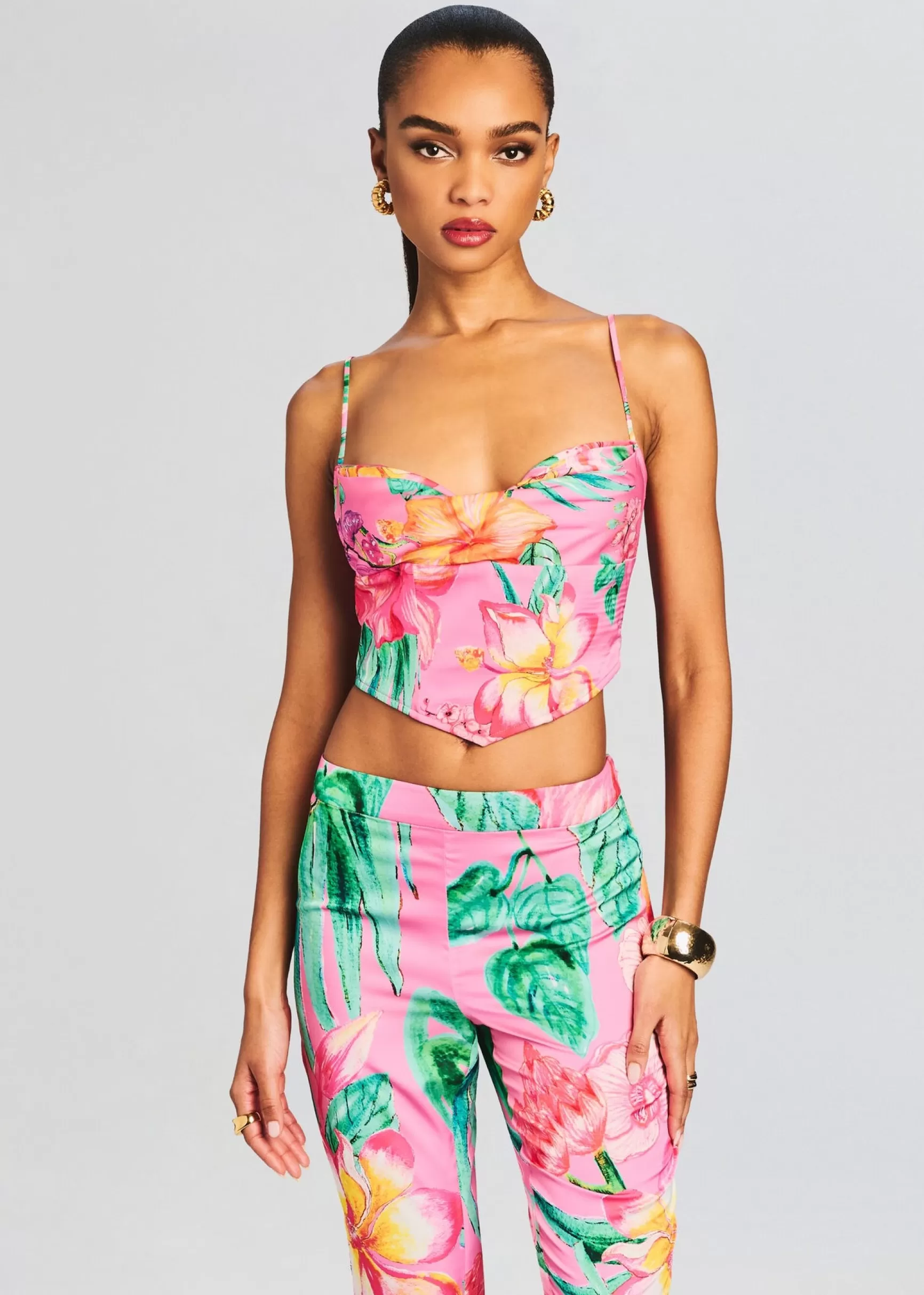 Tropical Hues*Retrofete Megan Top Pink Floral