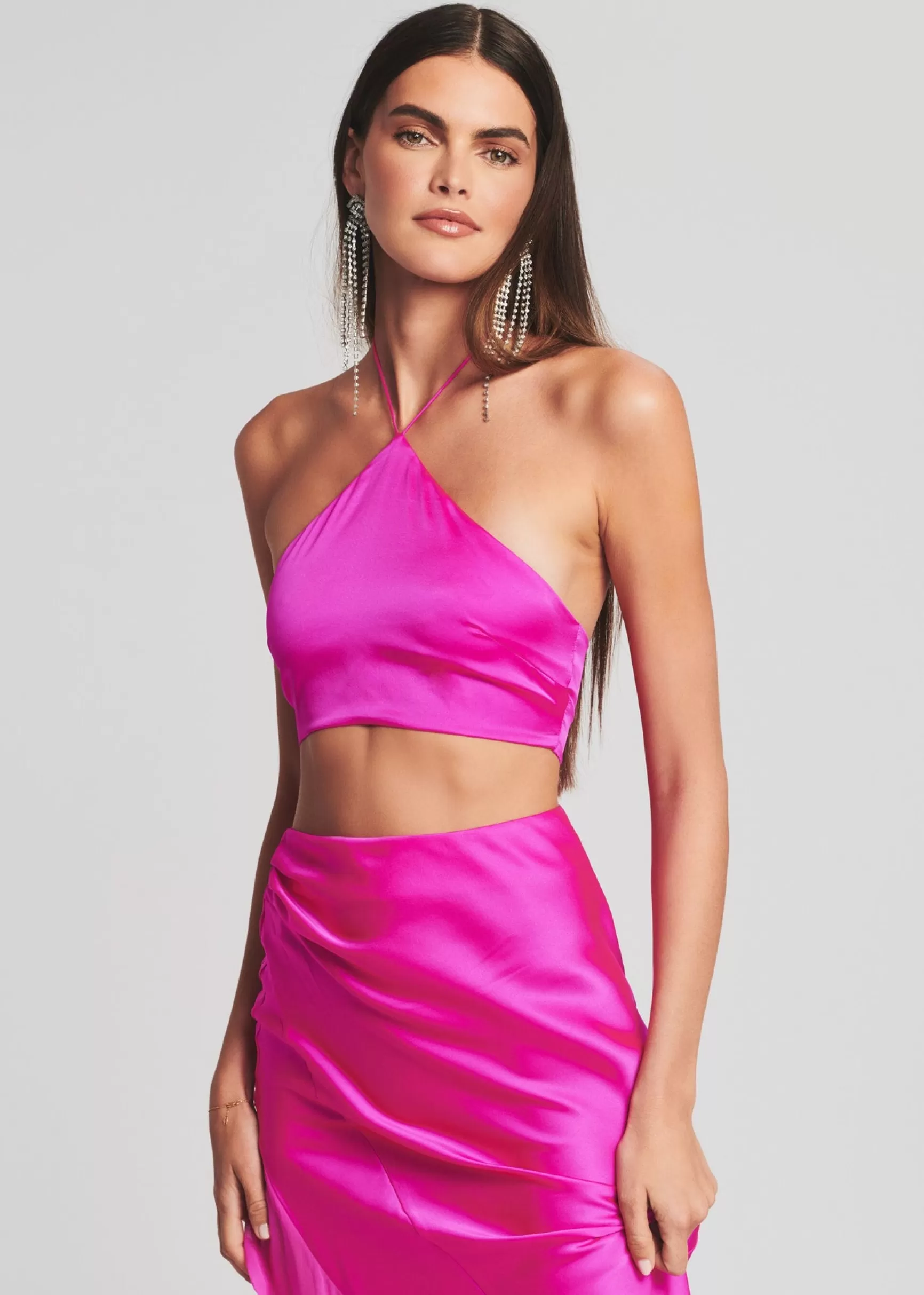 Final Sale*Retrofete Mesta Silk Top Neon Pink