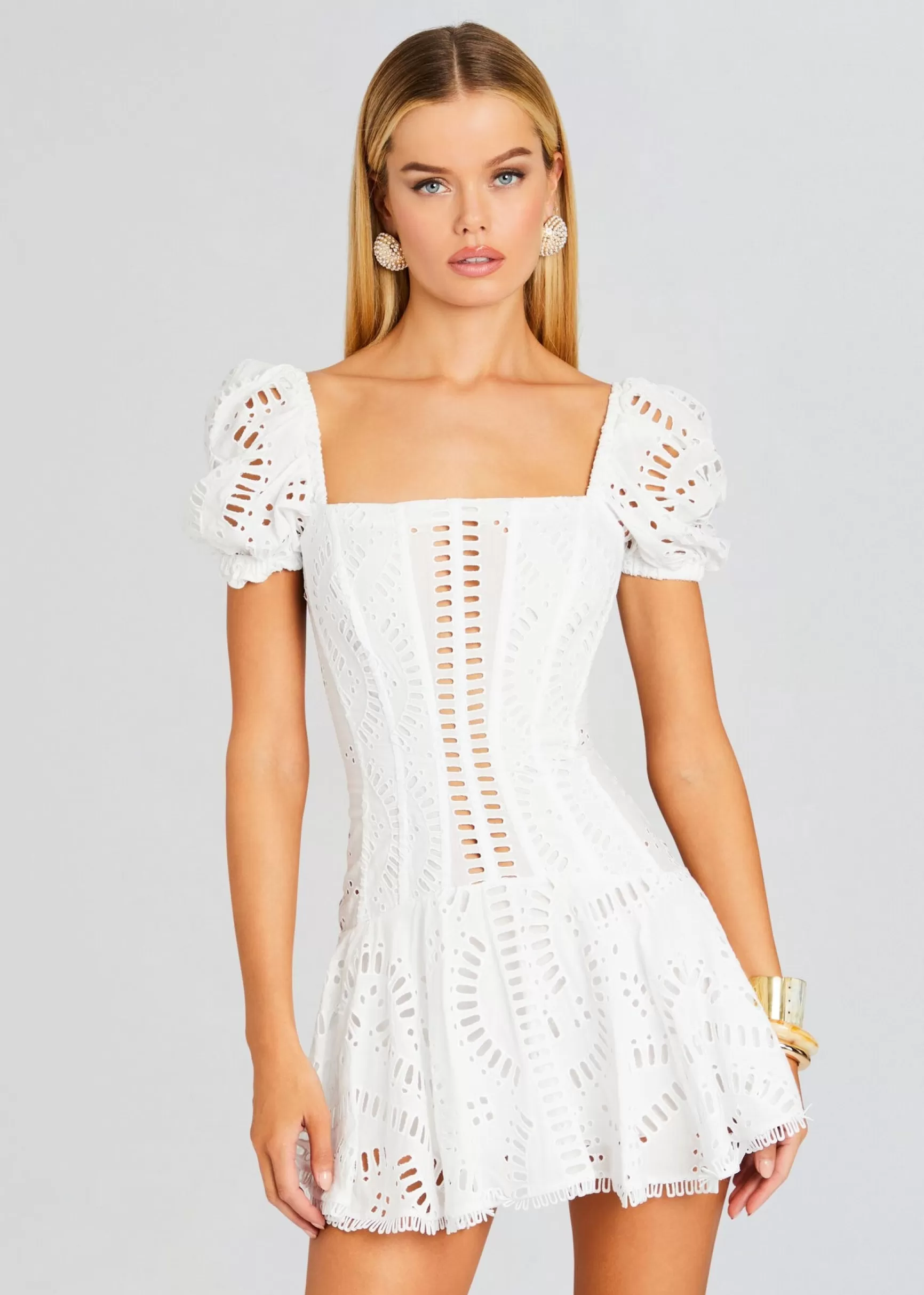 Coming Soon*Retrofete Mexik Short Dress White Samoa