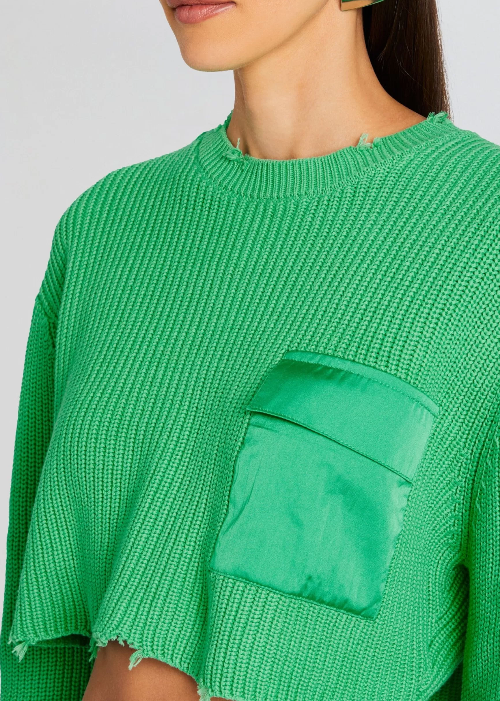 Trending*Retrofete Mid Cropped Devin Sweater Pistachio