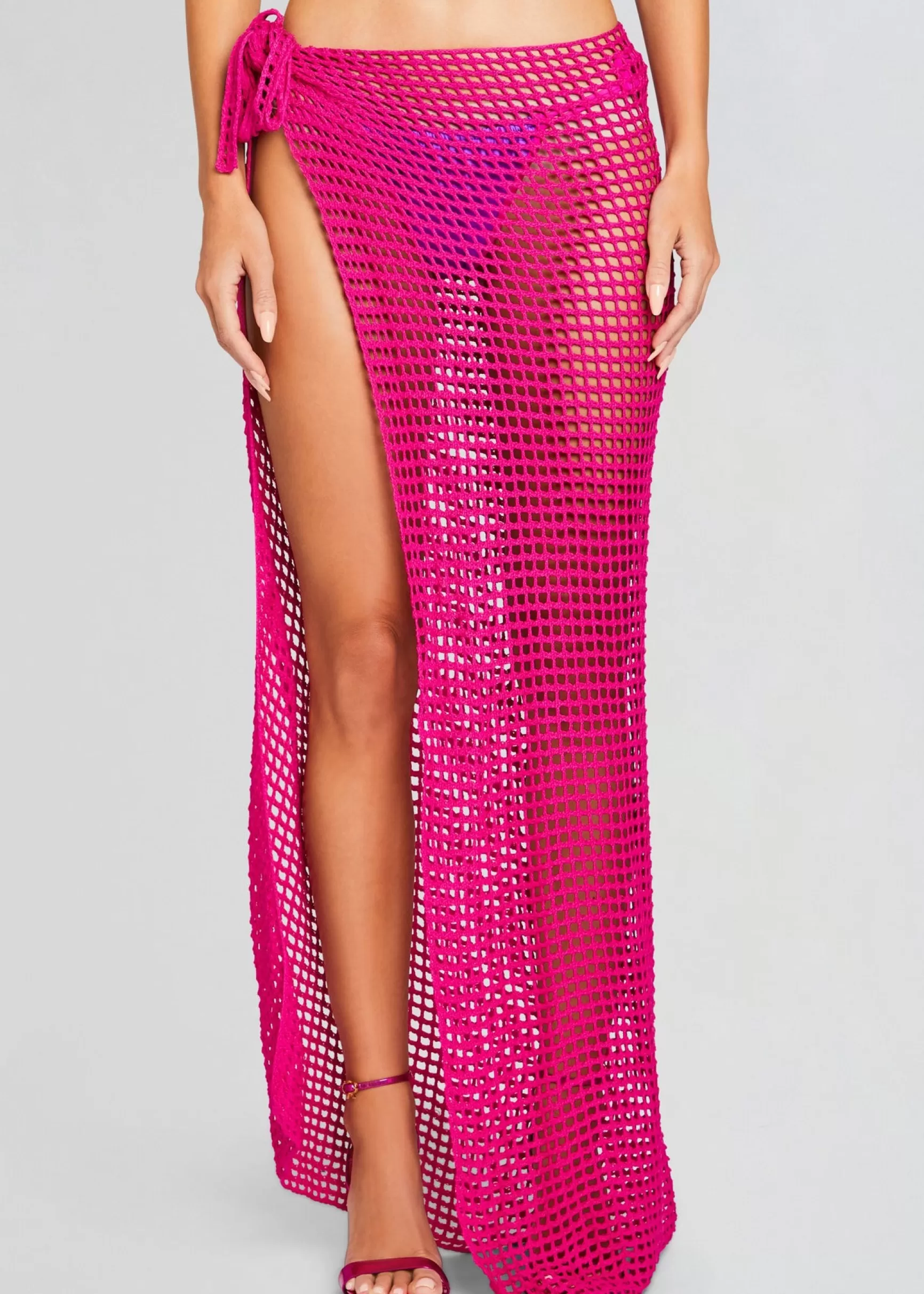 Spring Knits*Retrofete Midi Net Sarong Hot Pink
