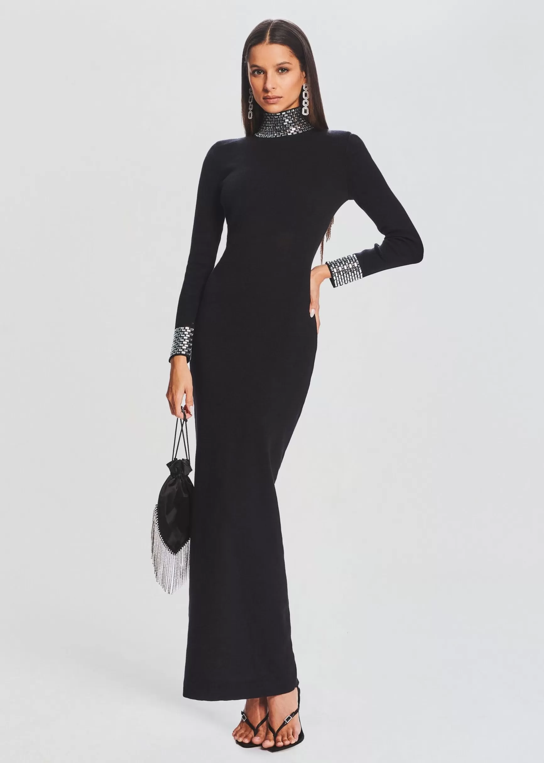 Dresses*Retrofete Monroe Embellished Knit Dress Black