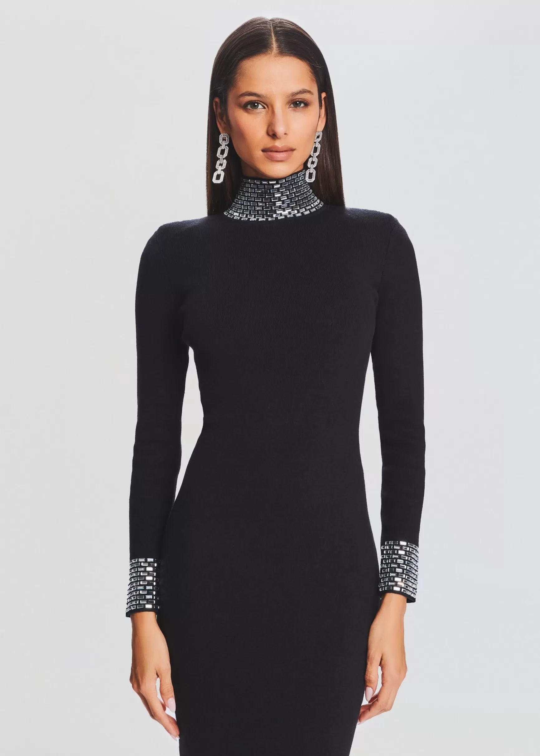 Gowns*Retrofete Monroe Embellished Knit Dress Black