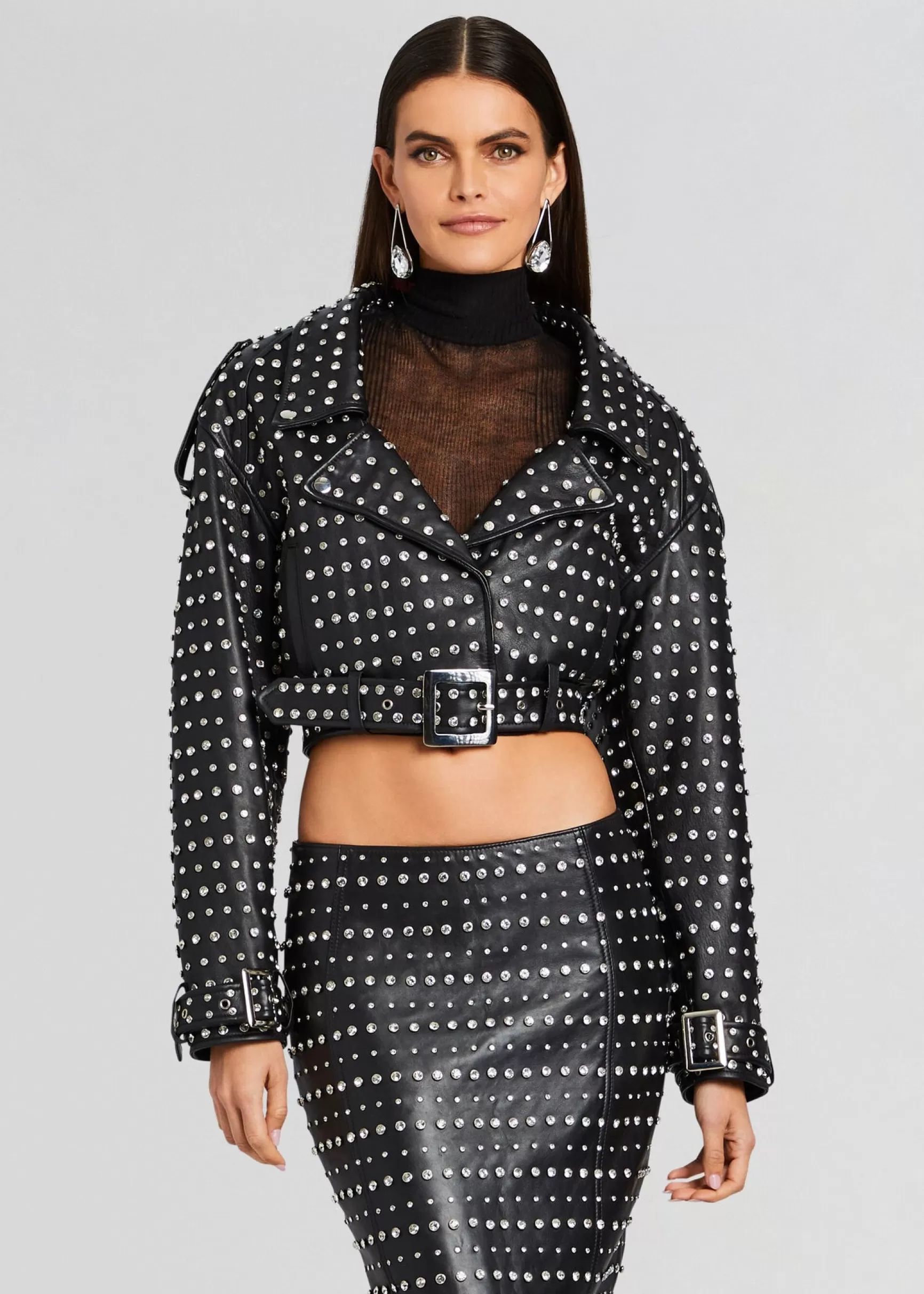 Jackets*Retrofete Mora Embellished Leather Jacket Black