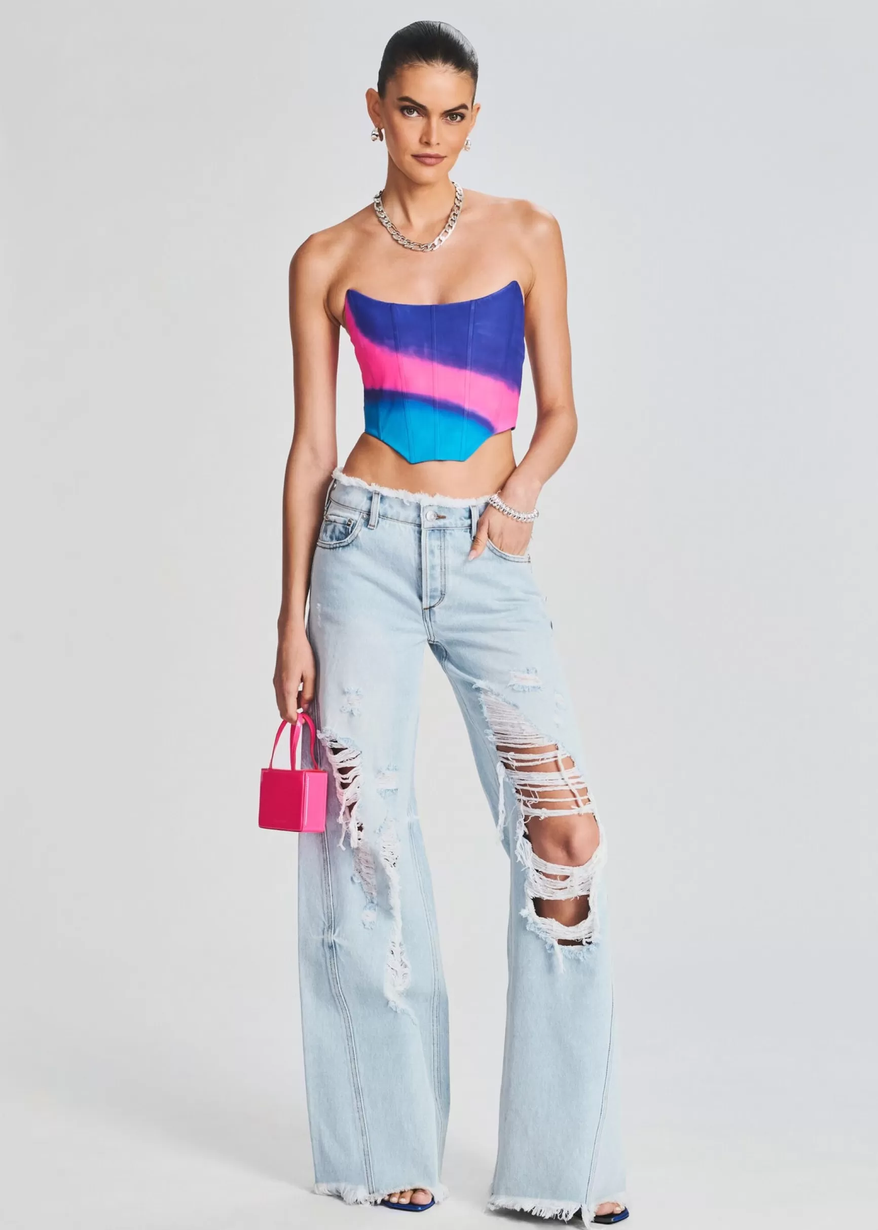 Bottoms*Retrofete Mountain Wide Leg Jean Skylight