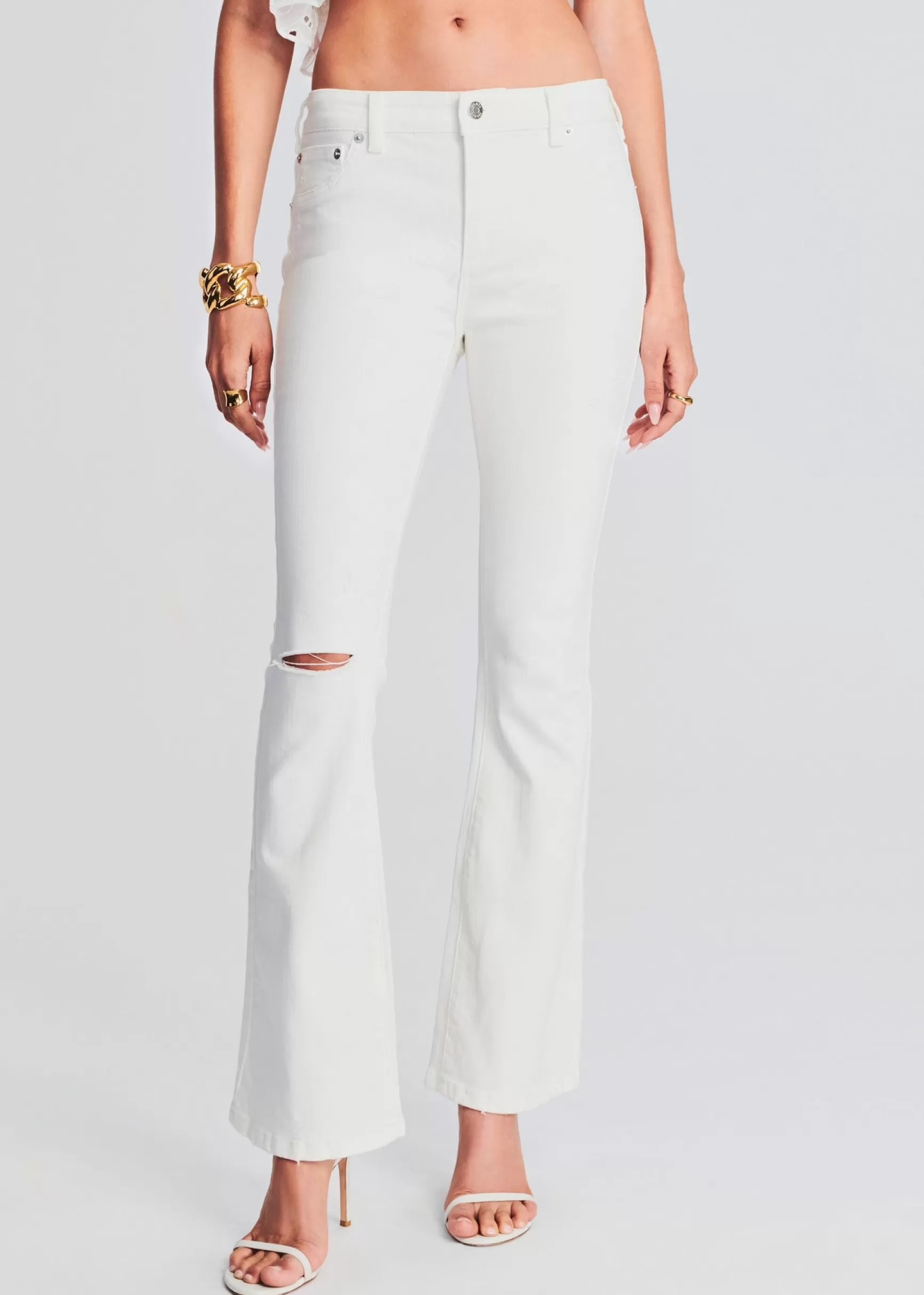 Bottoms*Retrofete Murphy Mid Rise Jean White