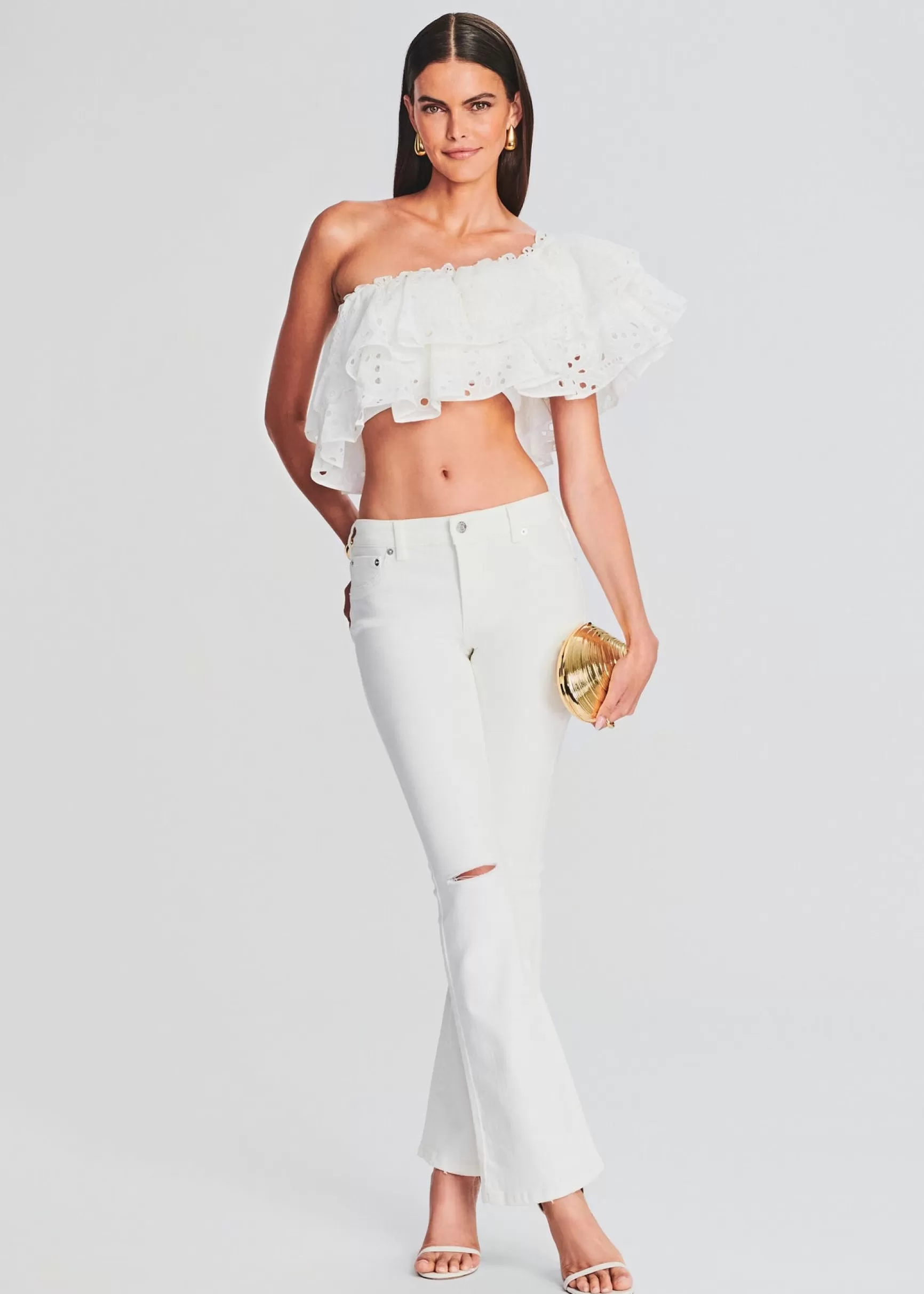 Bottoms*Retrofete Murphy Mid Rise Jean White