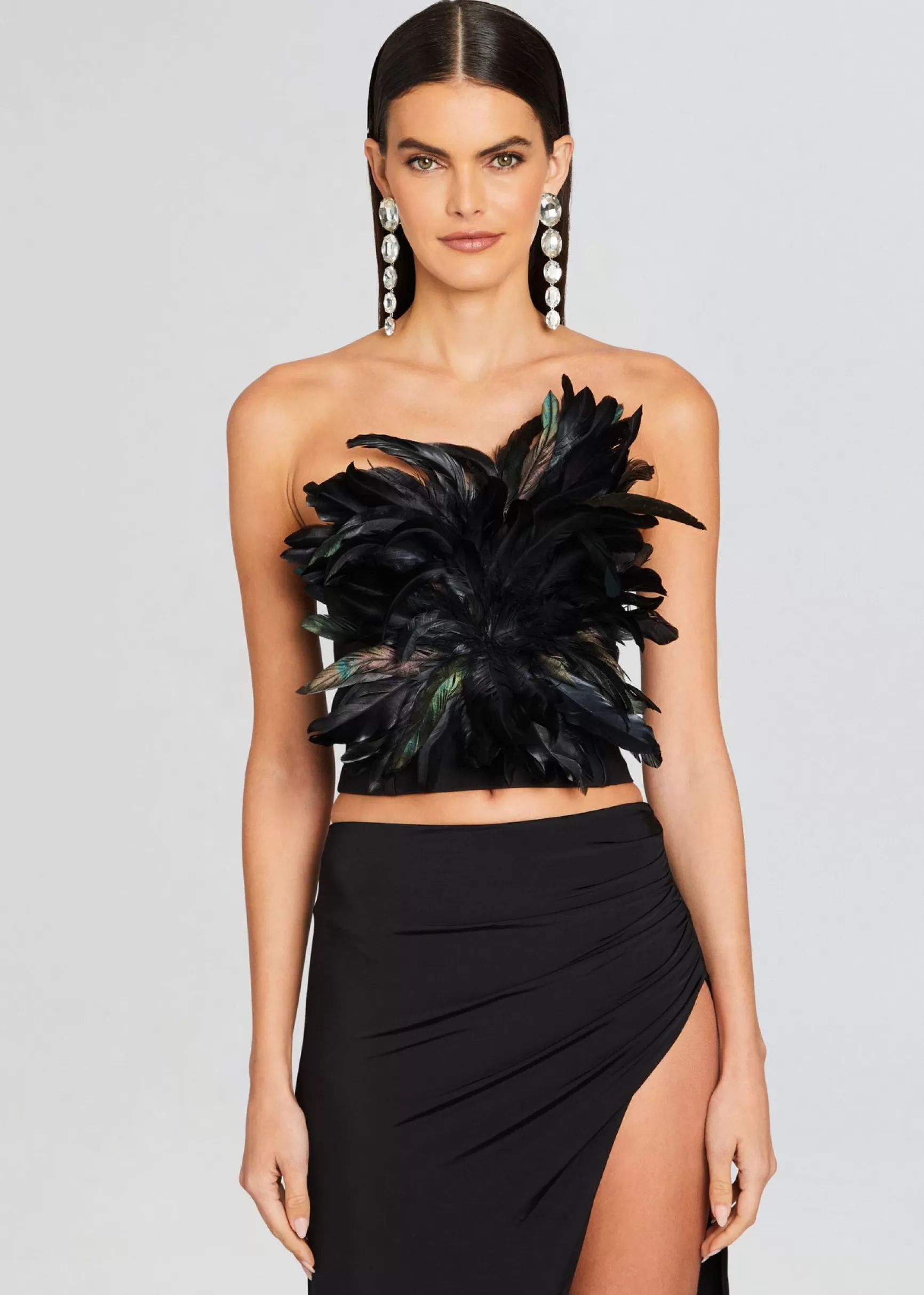 RETROFÊTE*Retrofete Nicki Feather Top Black