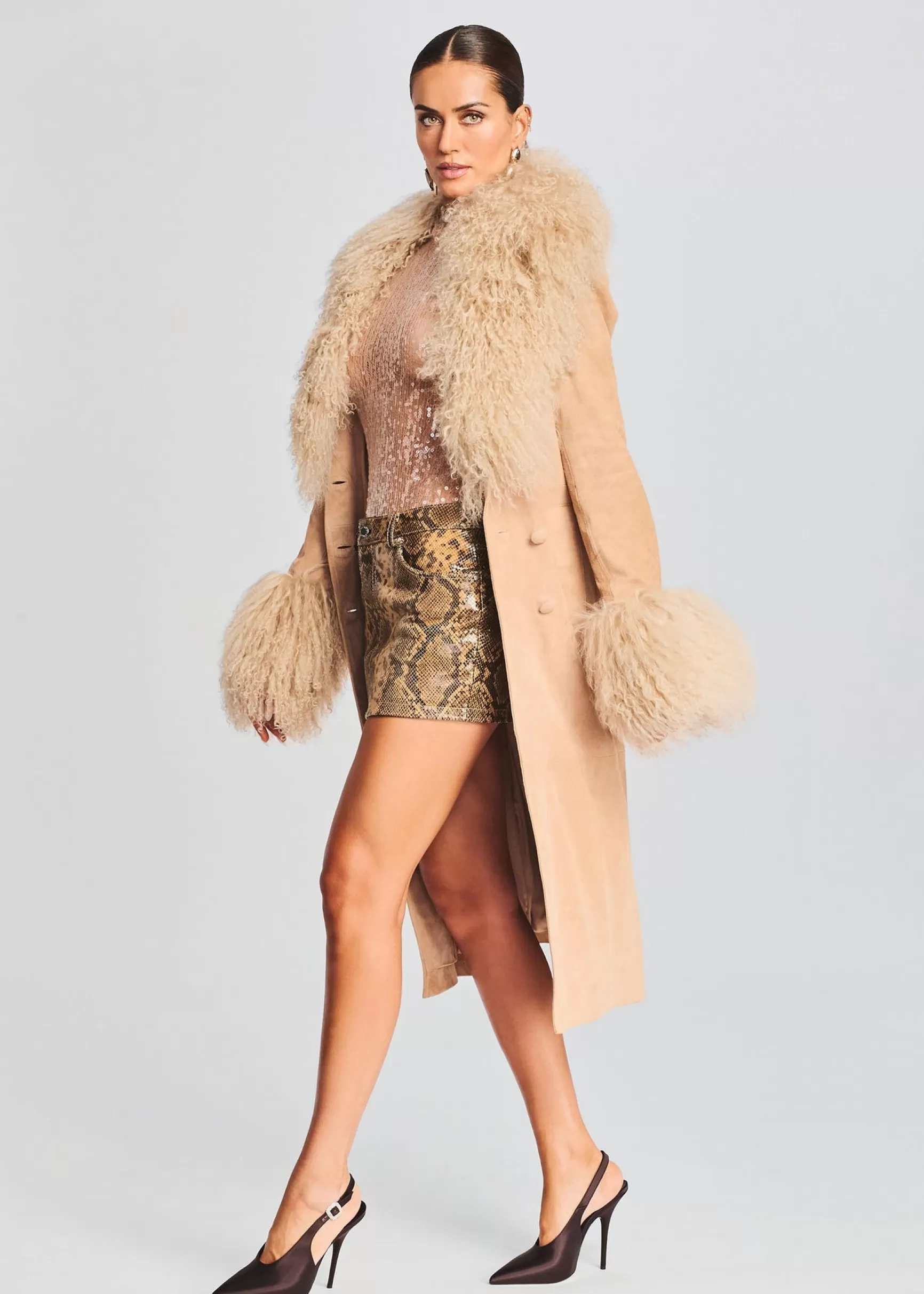 Neutral Moments*Retrofete Nora Coat Tannin