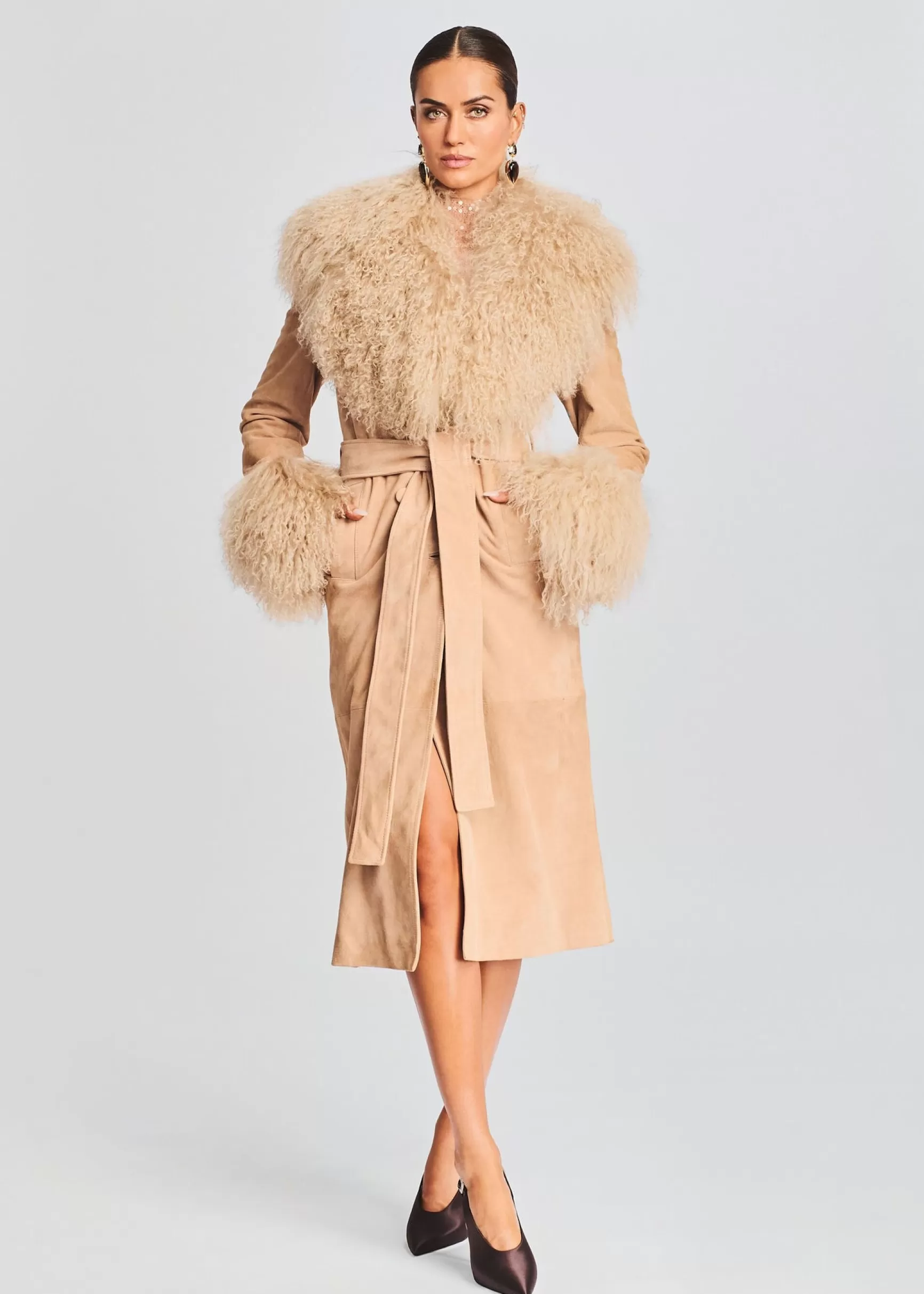Neutral Moments*Retrofete Nora Coat Tannin