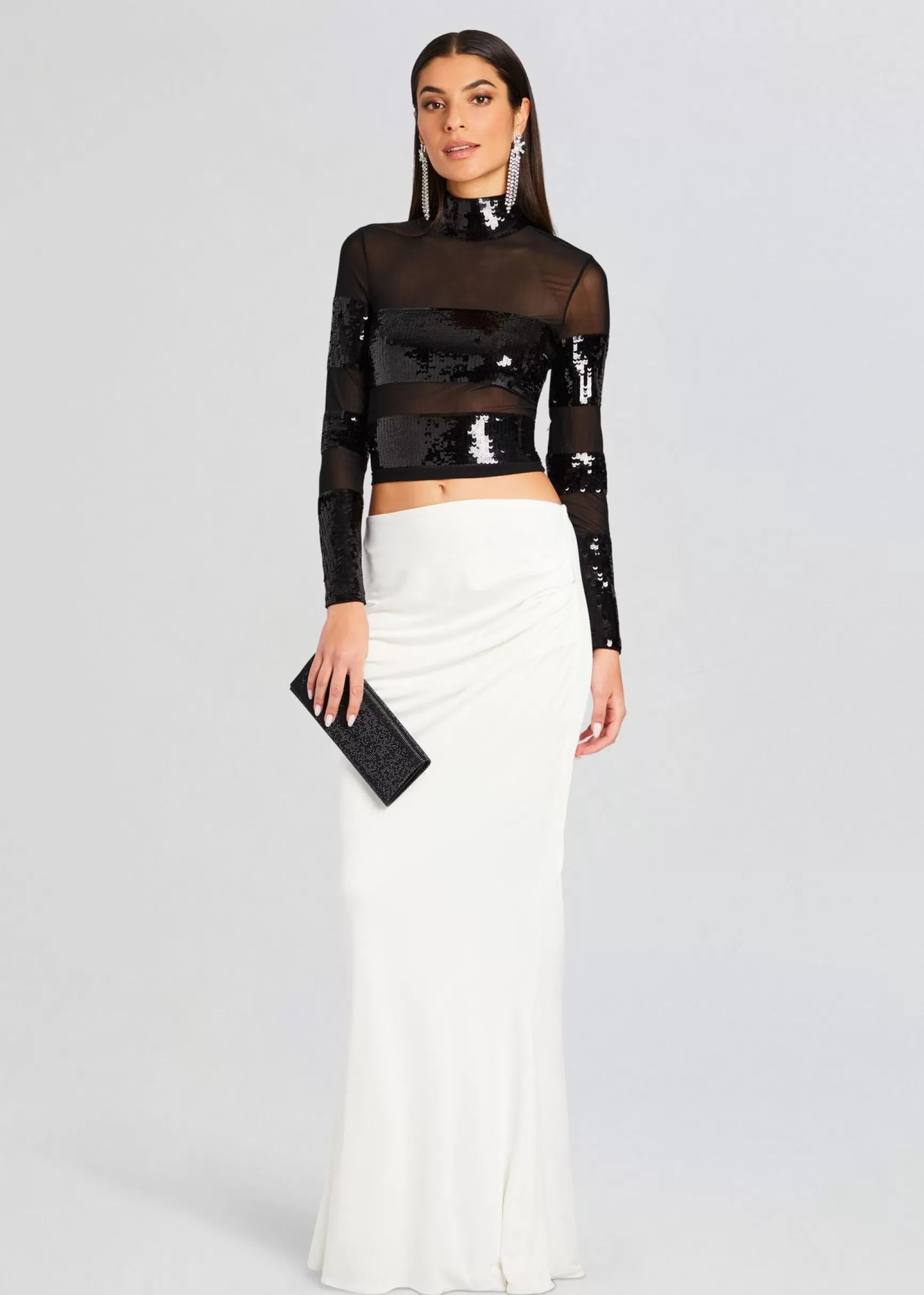 Resort '24*Retrofete Nyx Sequin Top Black