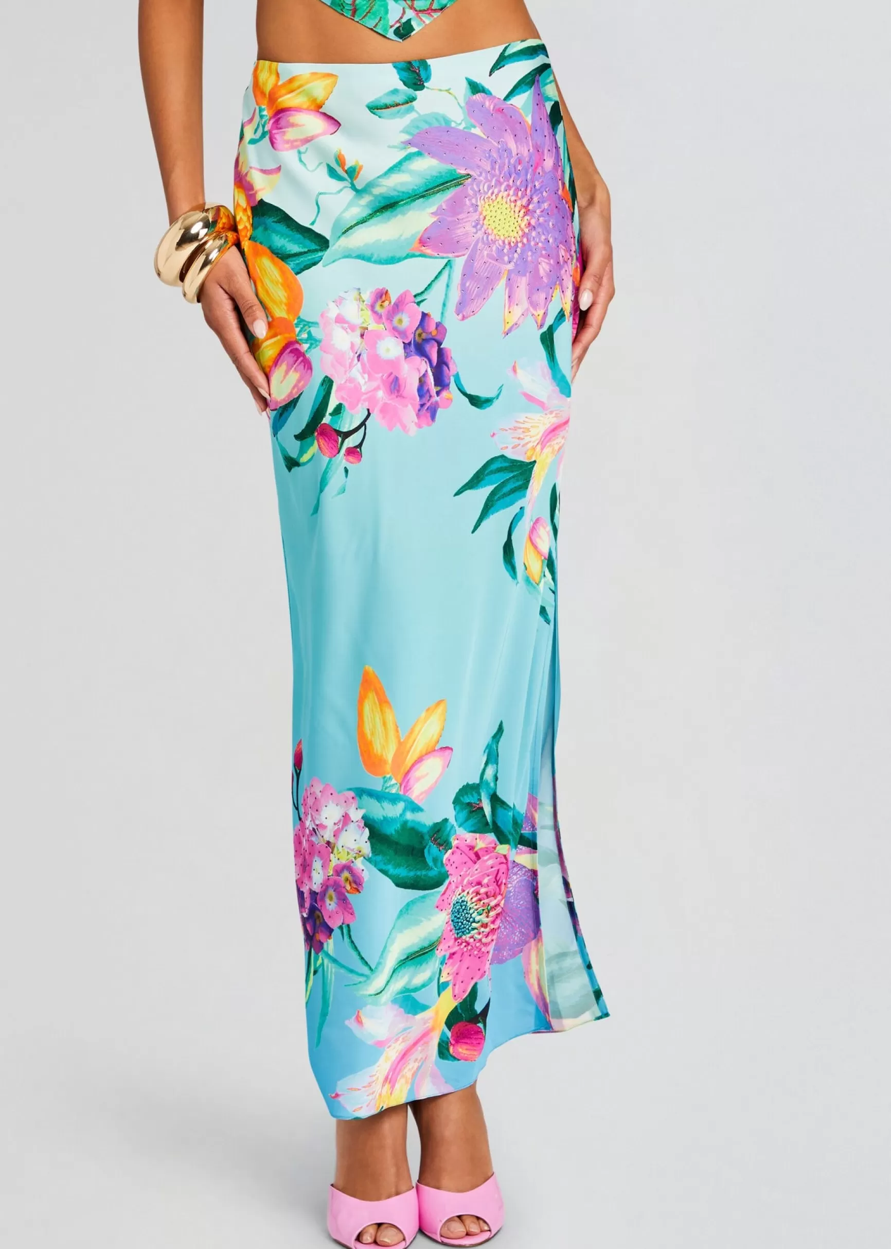Bottoms*Retrofete Ocean Skirt Turquoise