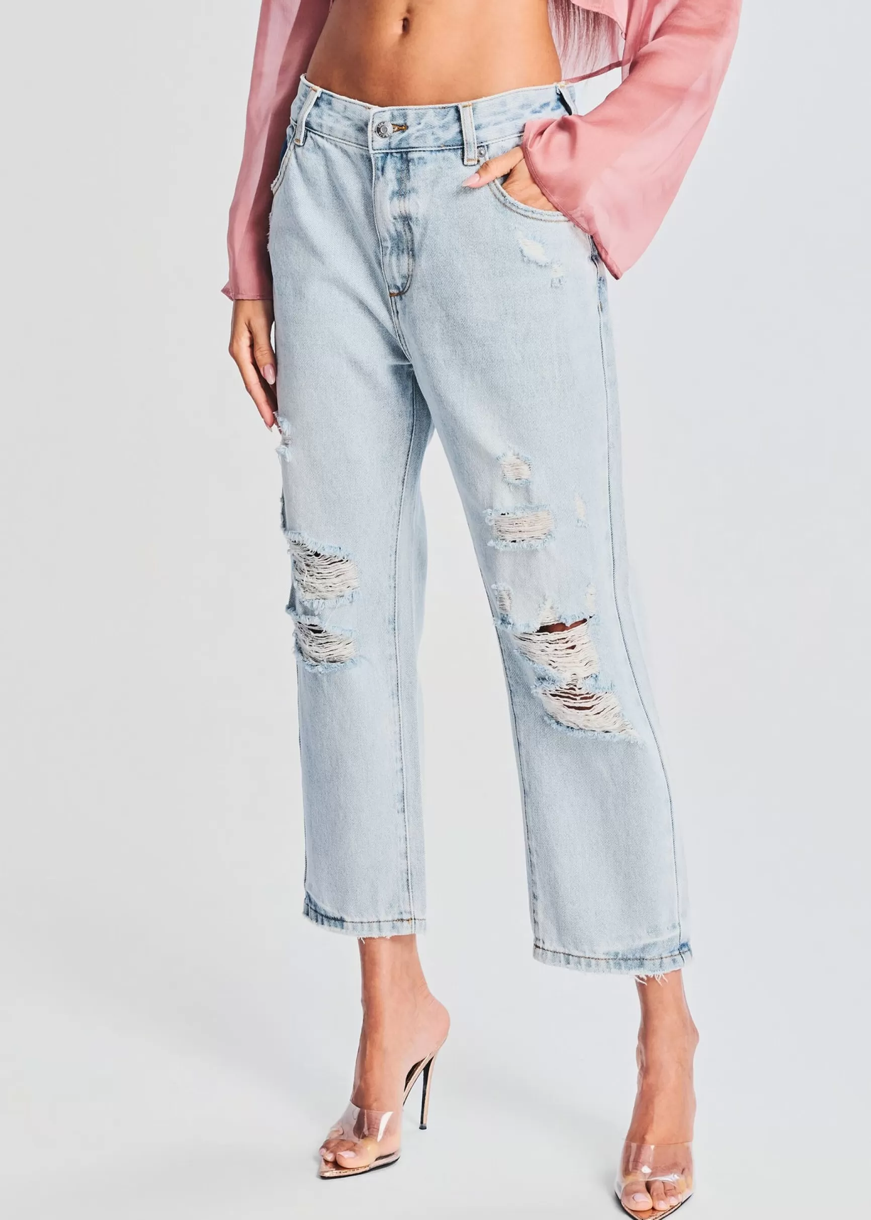 Bottoms*Retrofete Omar Drop Boyfriend Jean Skylight