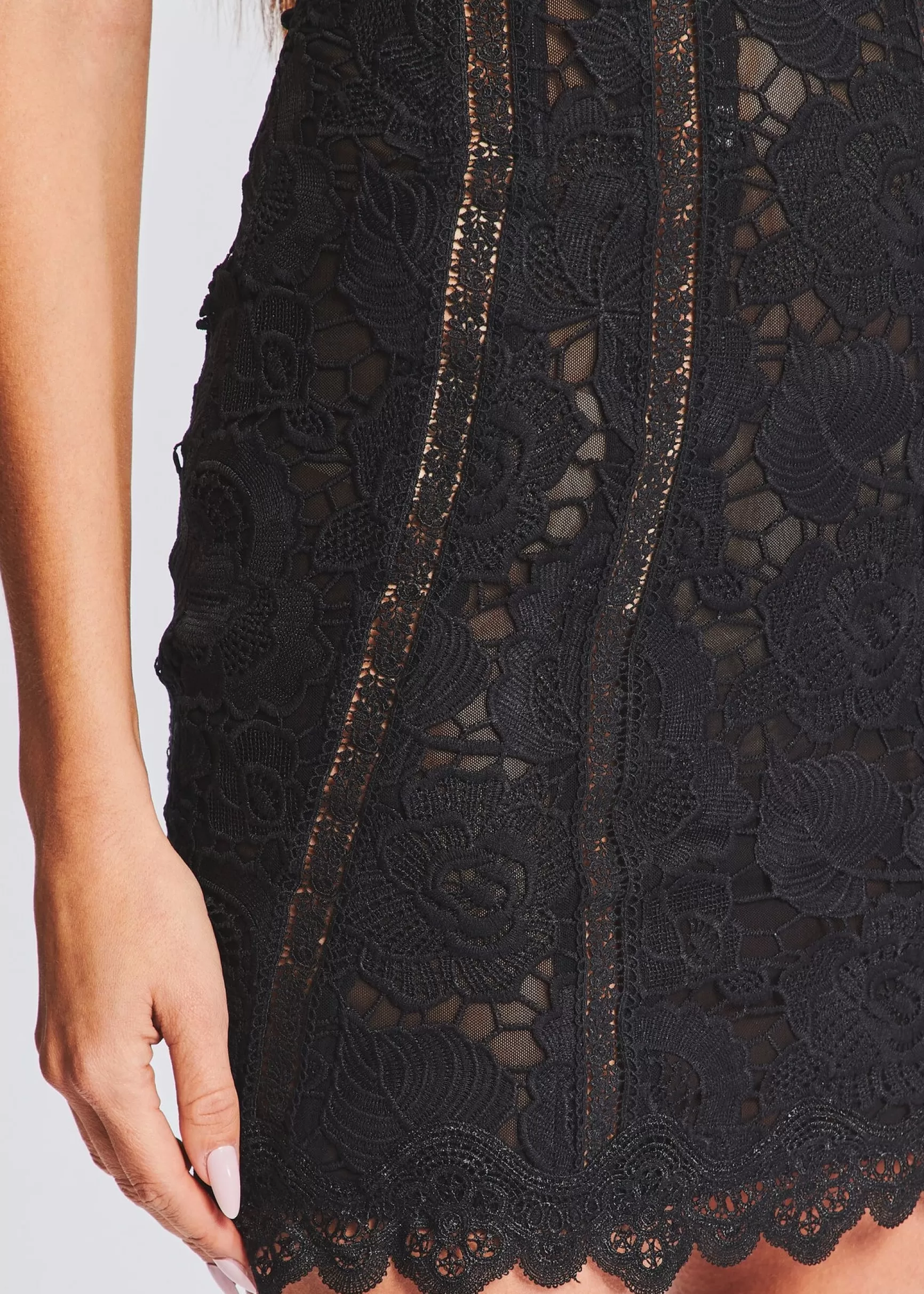 Dresses*Retrofete Paris Lace Short Dress Black