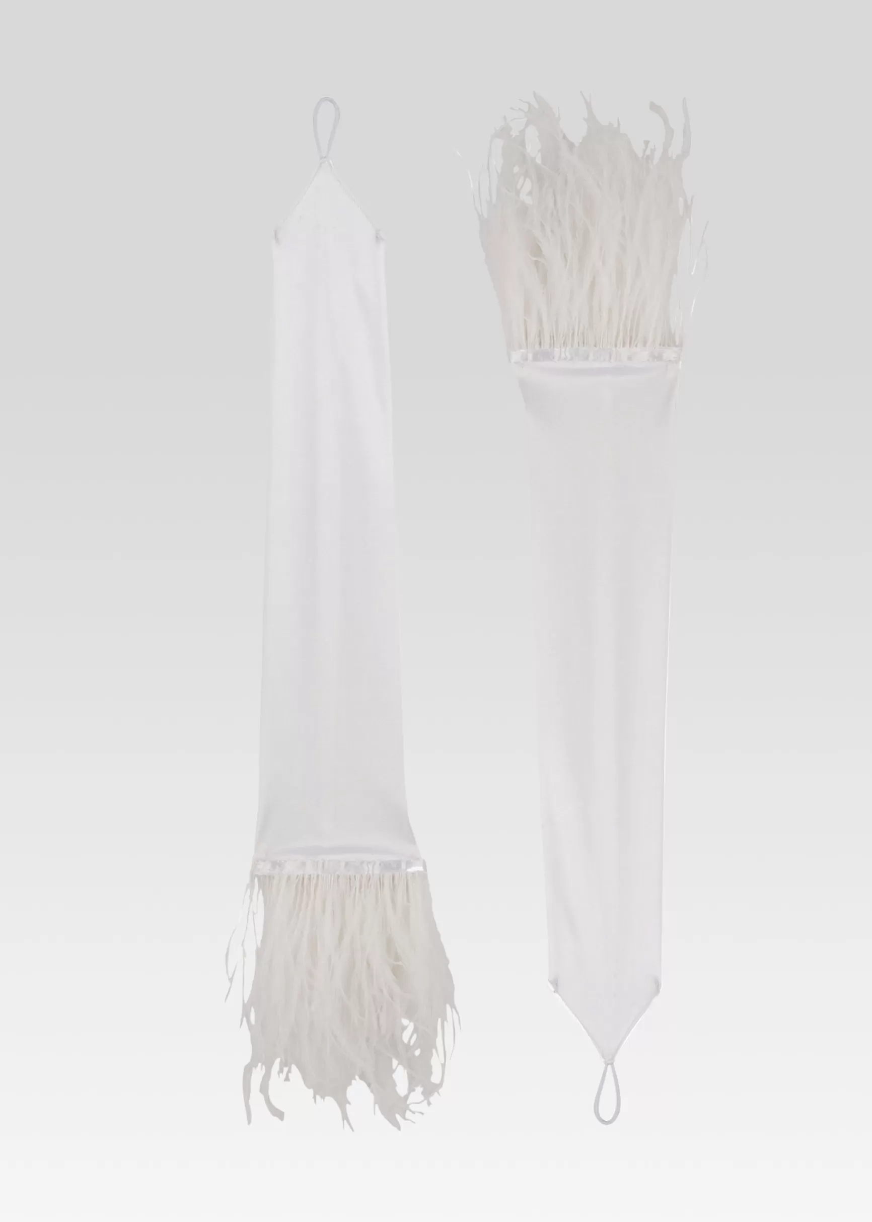 Accessories*Retrofete Penny Feather Gloves White