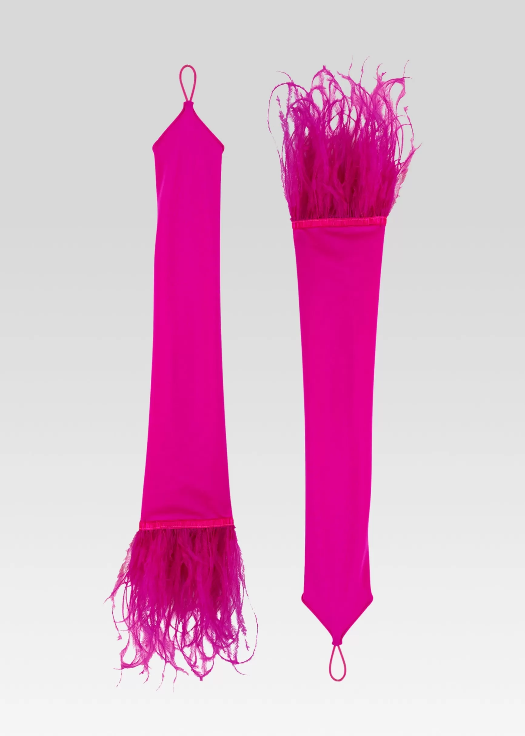 Accessories*Retrofete Penny Feather Gloves Neon Pink