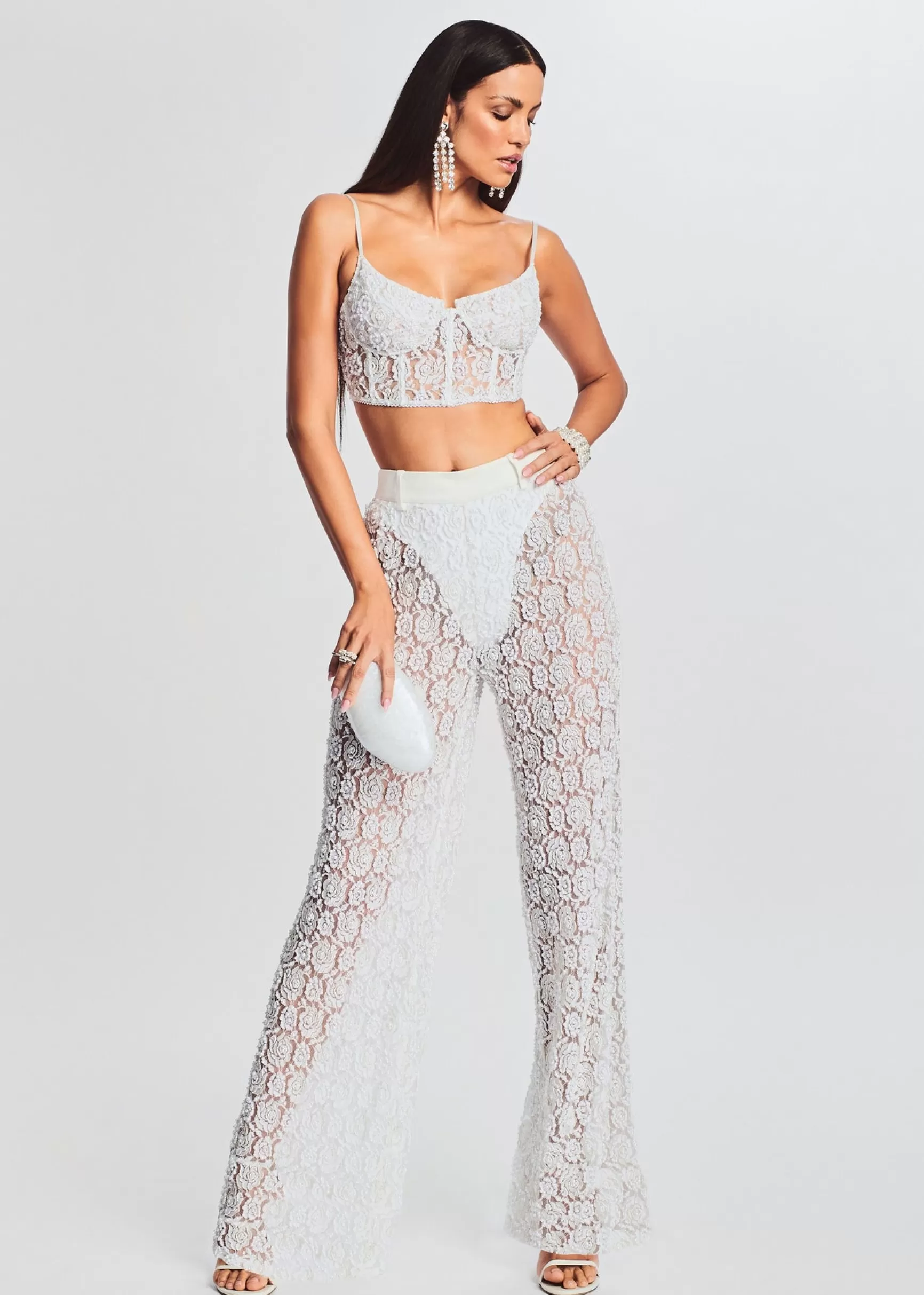 Bachelorette Party*Retrofete Pessa Lace Top White