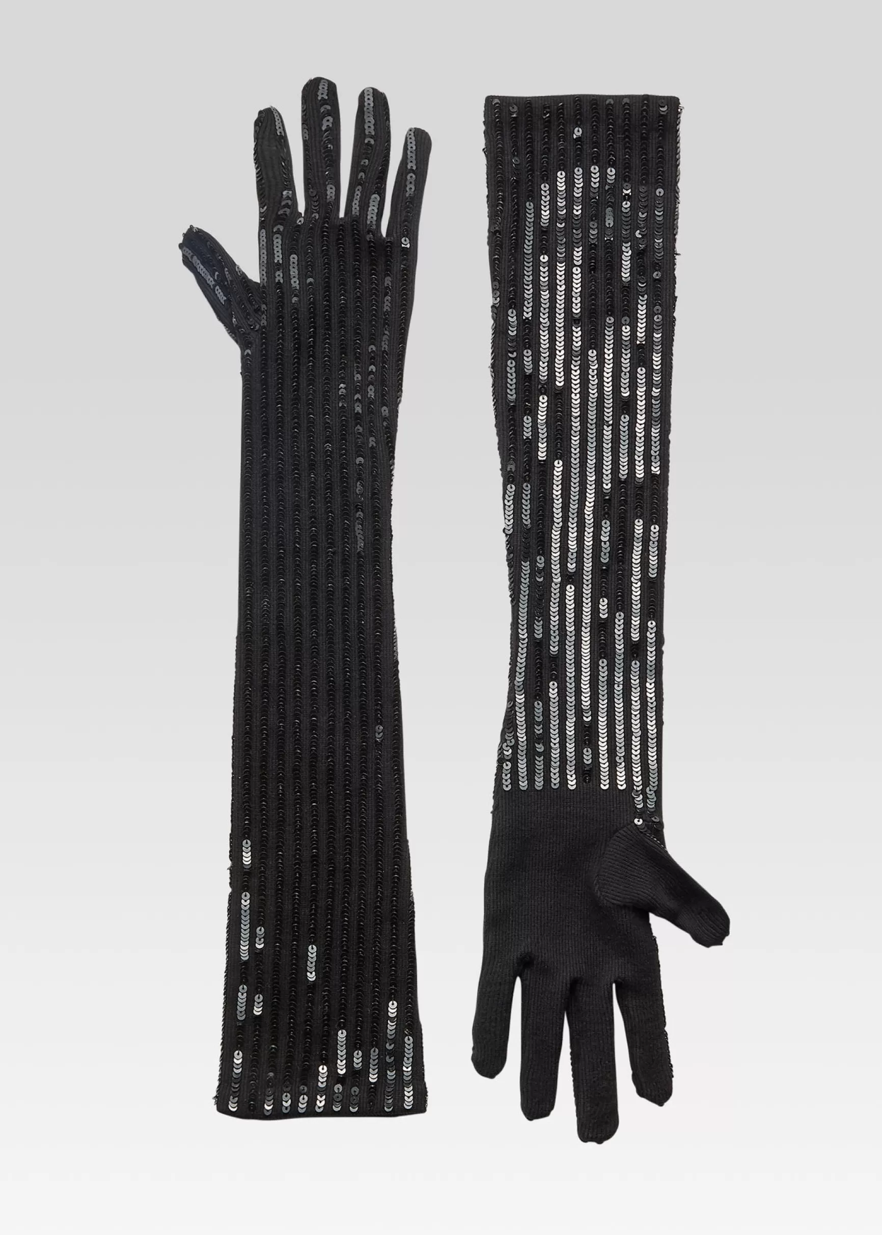 Accessories*Retrofete Plaza Sequin Knit Gloves Black
