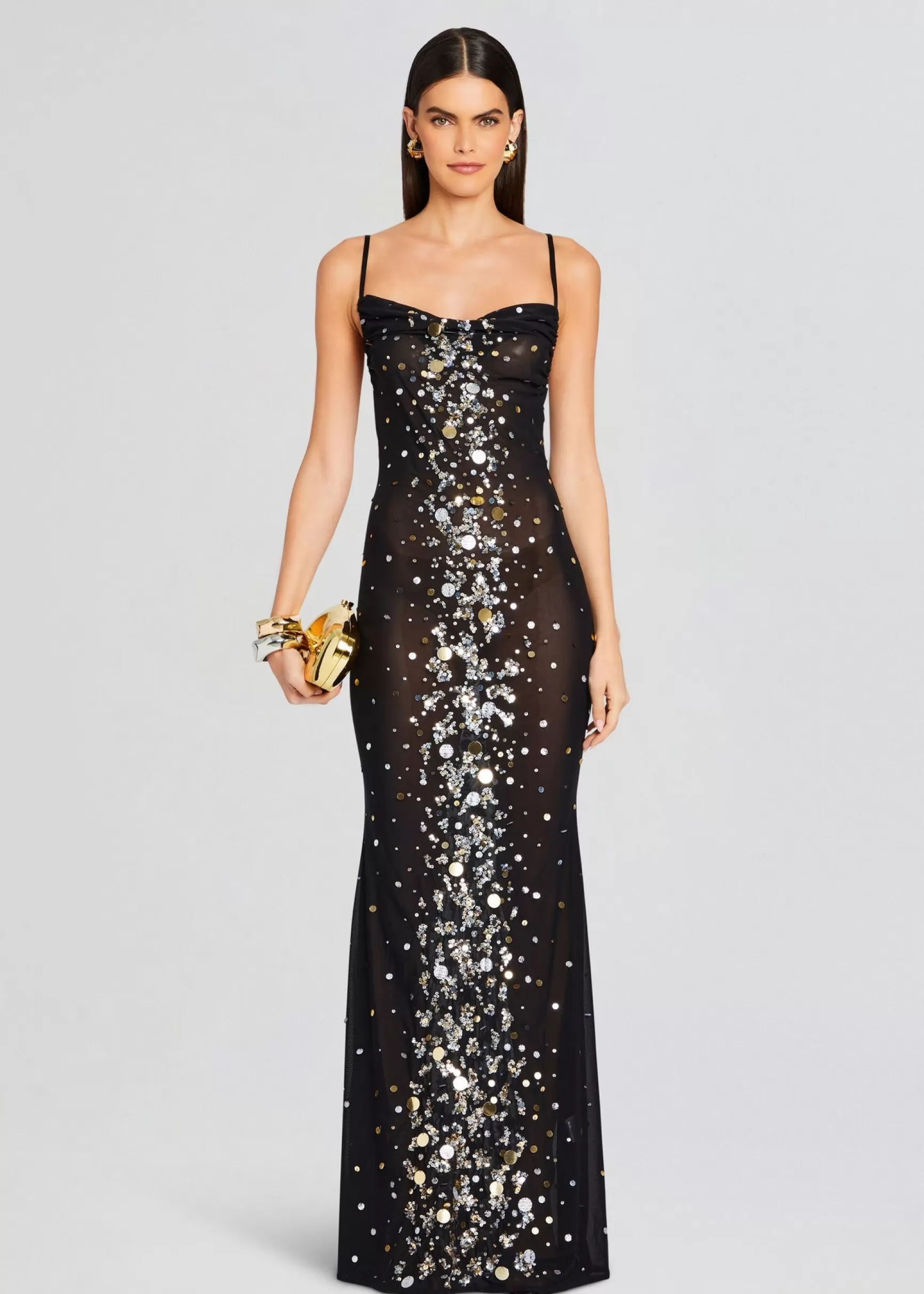 Trending*Retrofete Rainey Embellished Dress Black/Silver Gold