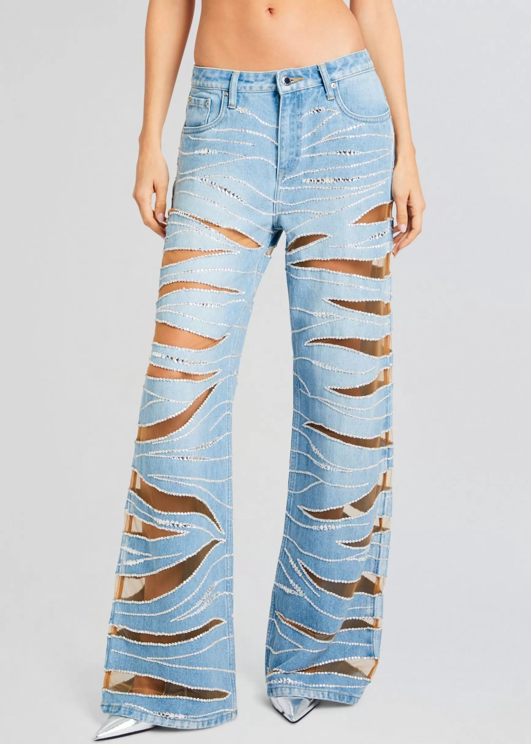 Day to Night*Retrofete Renzo Embellished Denim Jean Bondi