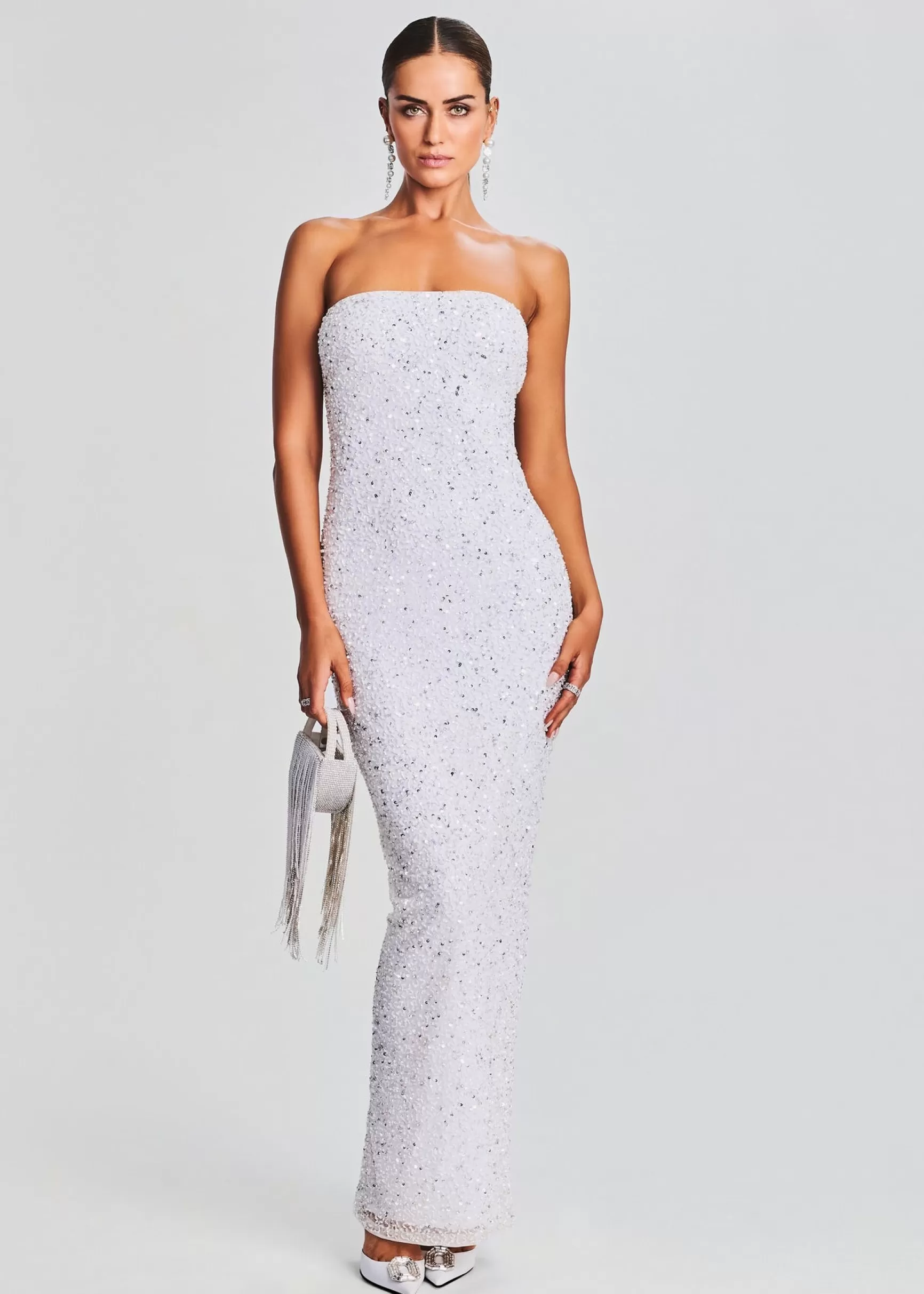Maxi*Retrofete Riverly Dress Silver White