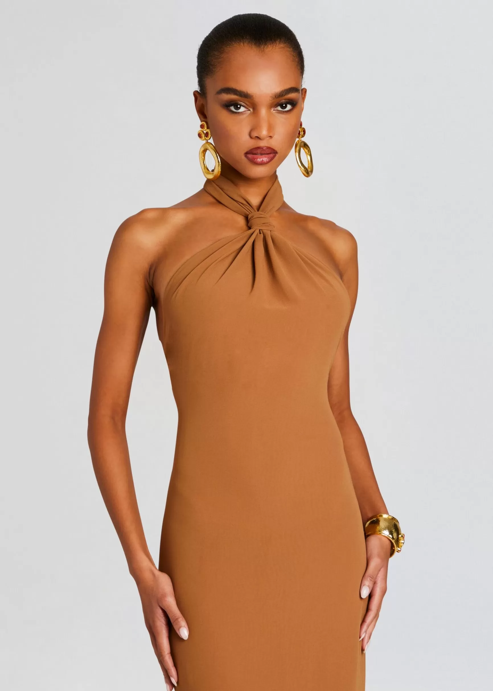 Neutral Moments*Retrofete Rocco Dress Tobacco