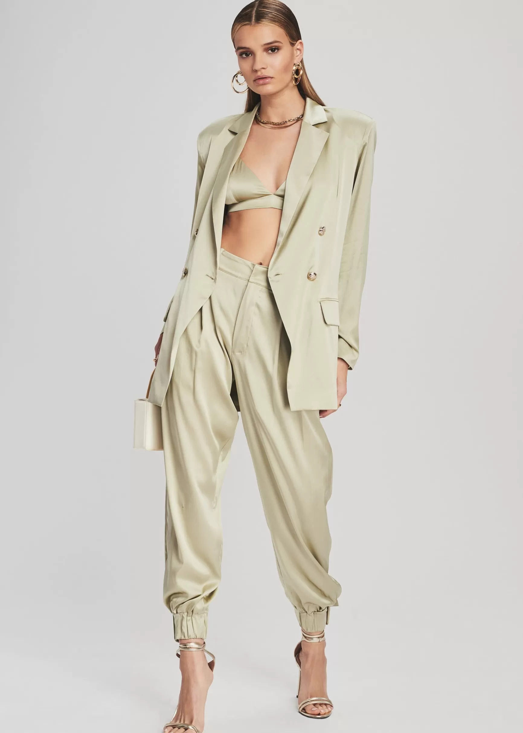 RETROFÊTE*Retrofete Rocky Silk Pant Sage