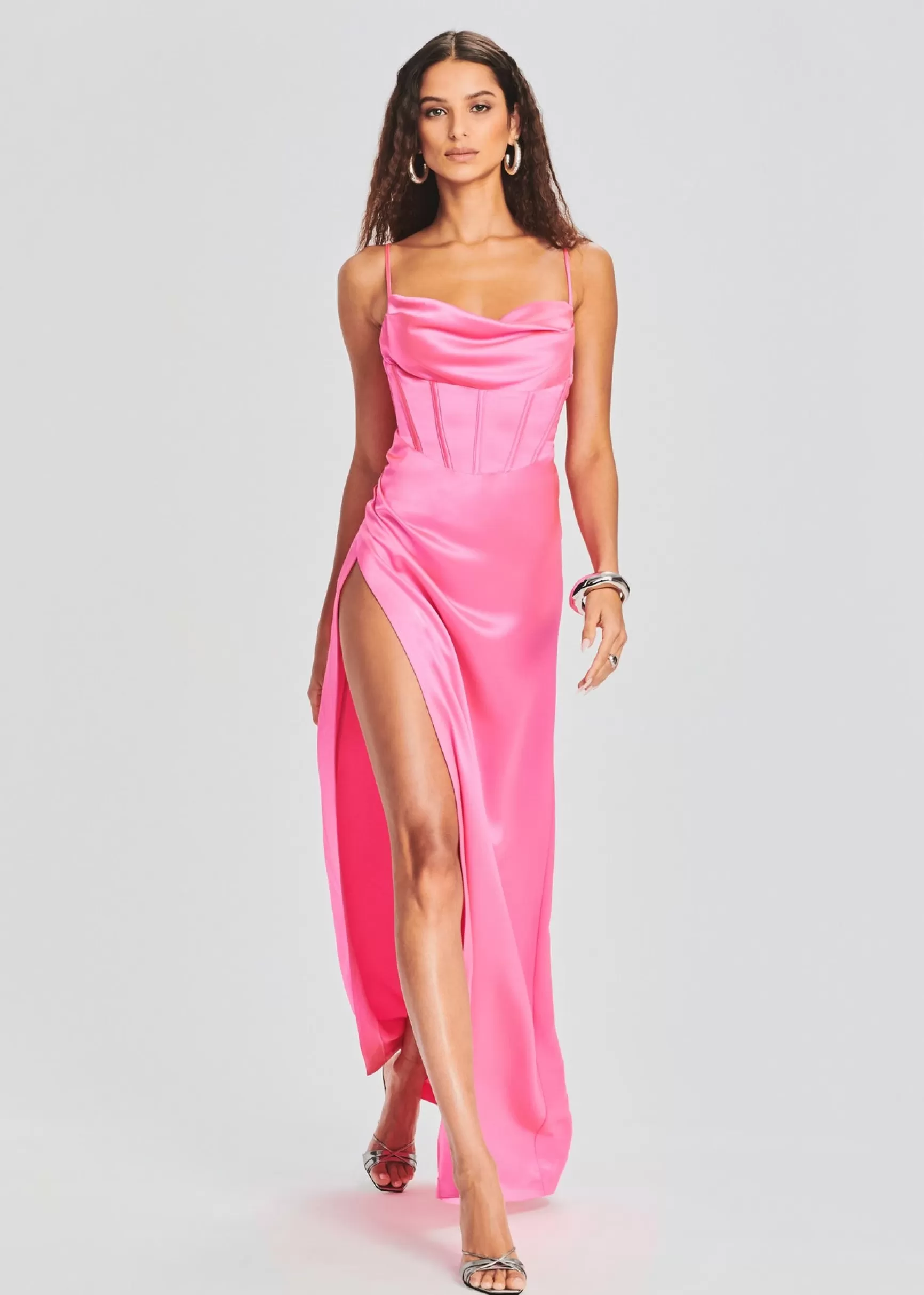 Maxi*Retrofete Rosa Corset Dress Hyper Pink