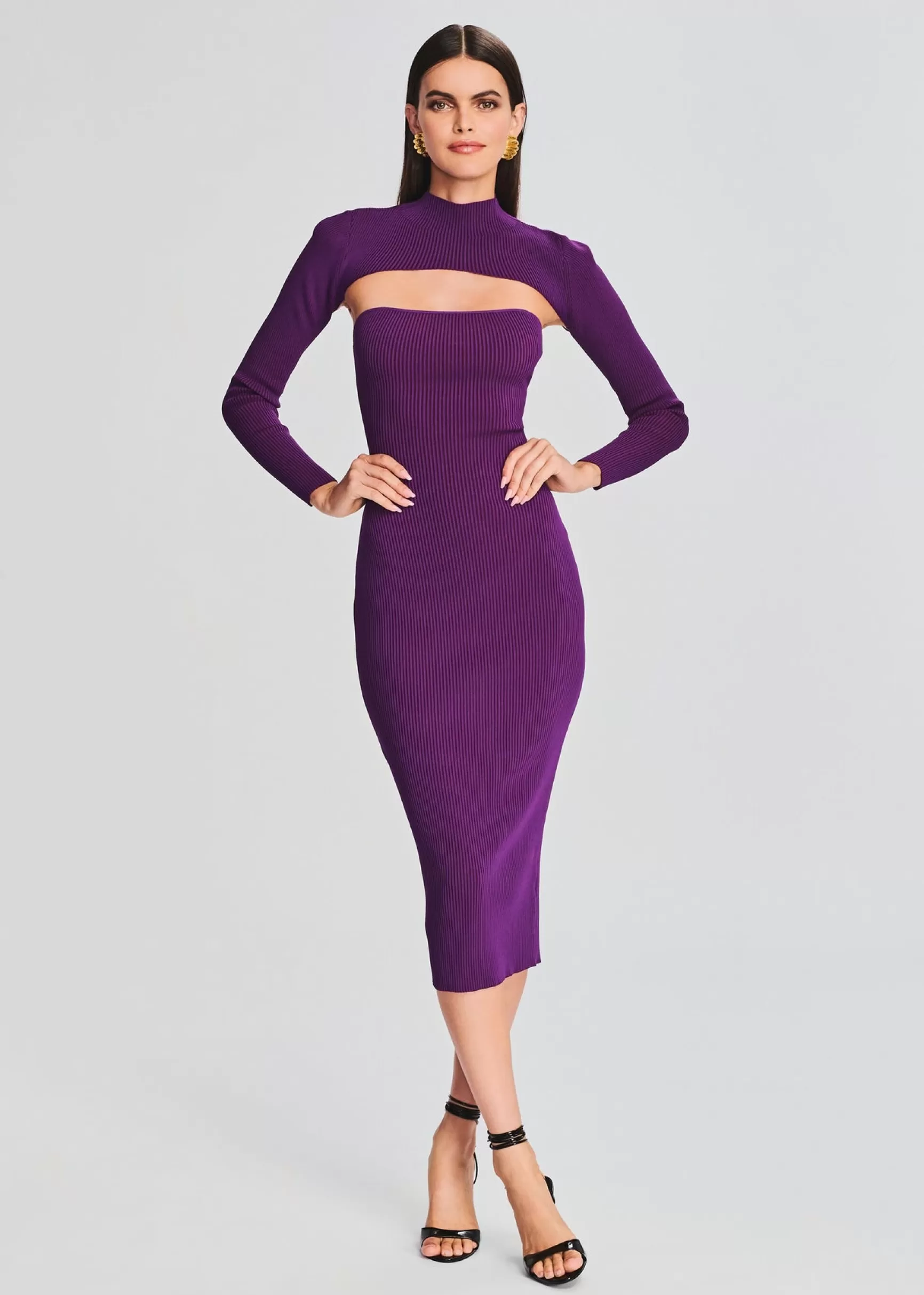 Midi*Retrofete Rosalina Rib Knit Set Royal Purple