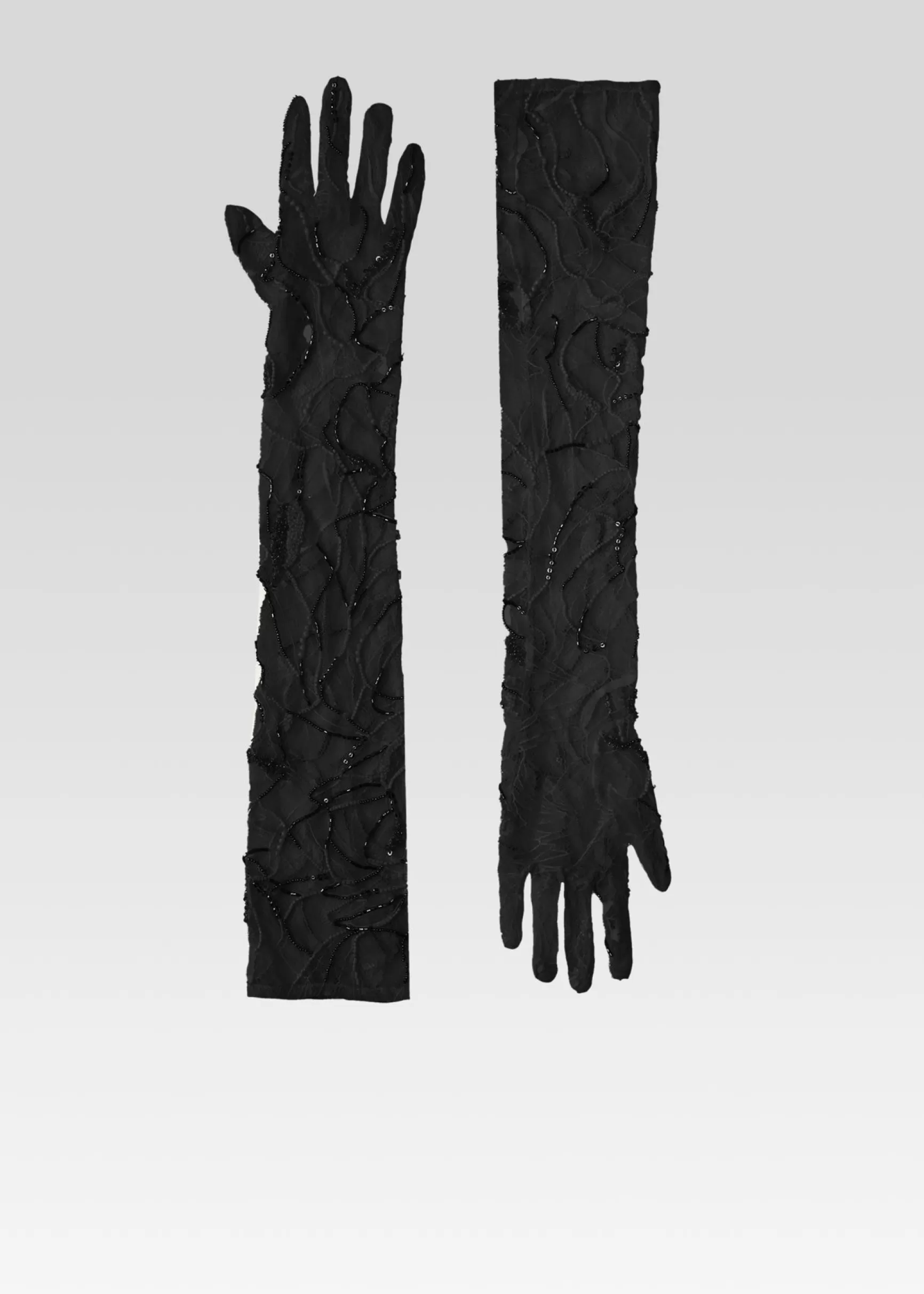 Accessories*Retrofete Royce Embellished Lace Gloves Black