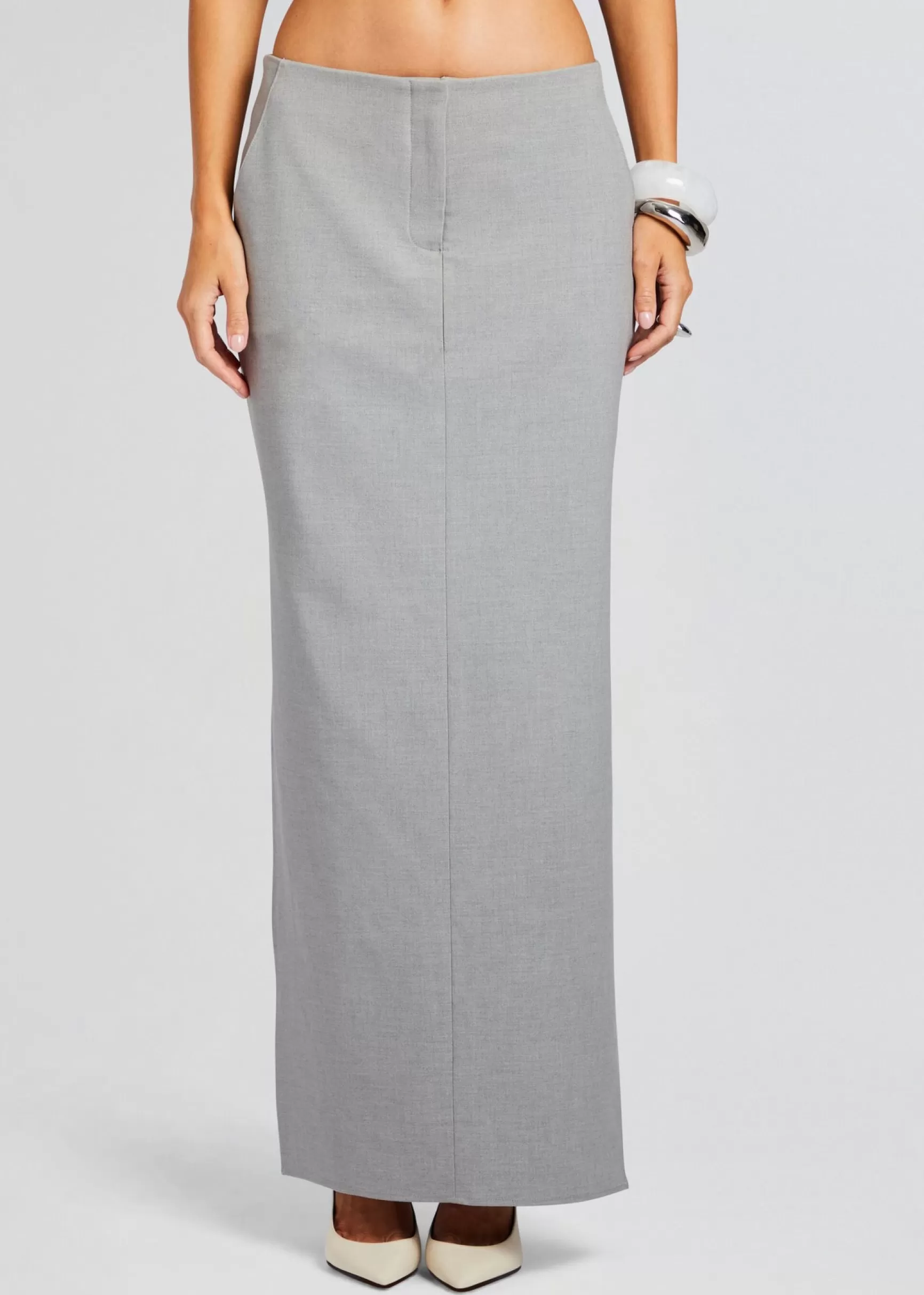 Business Chic*Retrofete Rylie Wool Skirt Grey