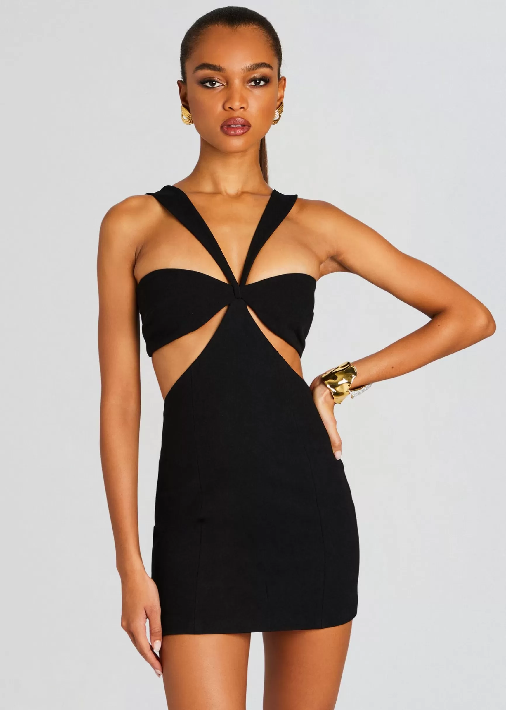 Night Out*Retrofete Scarlett Mini Cut Out Dress Black