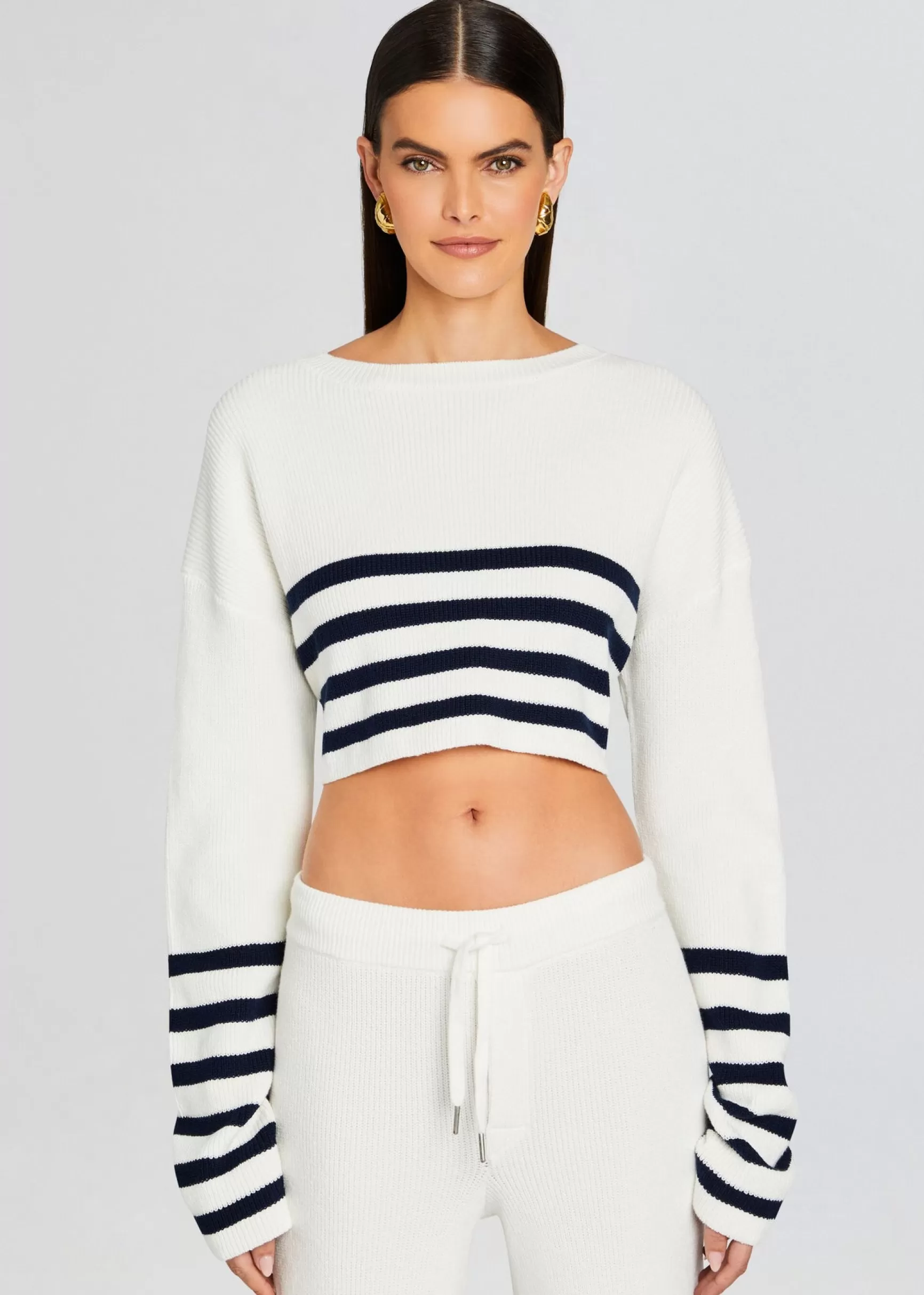 Tops*Retrofete Sharlie Sweater White/ Navy