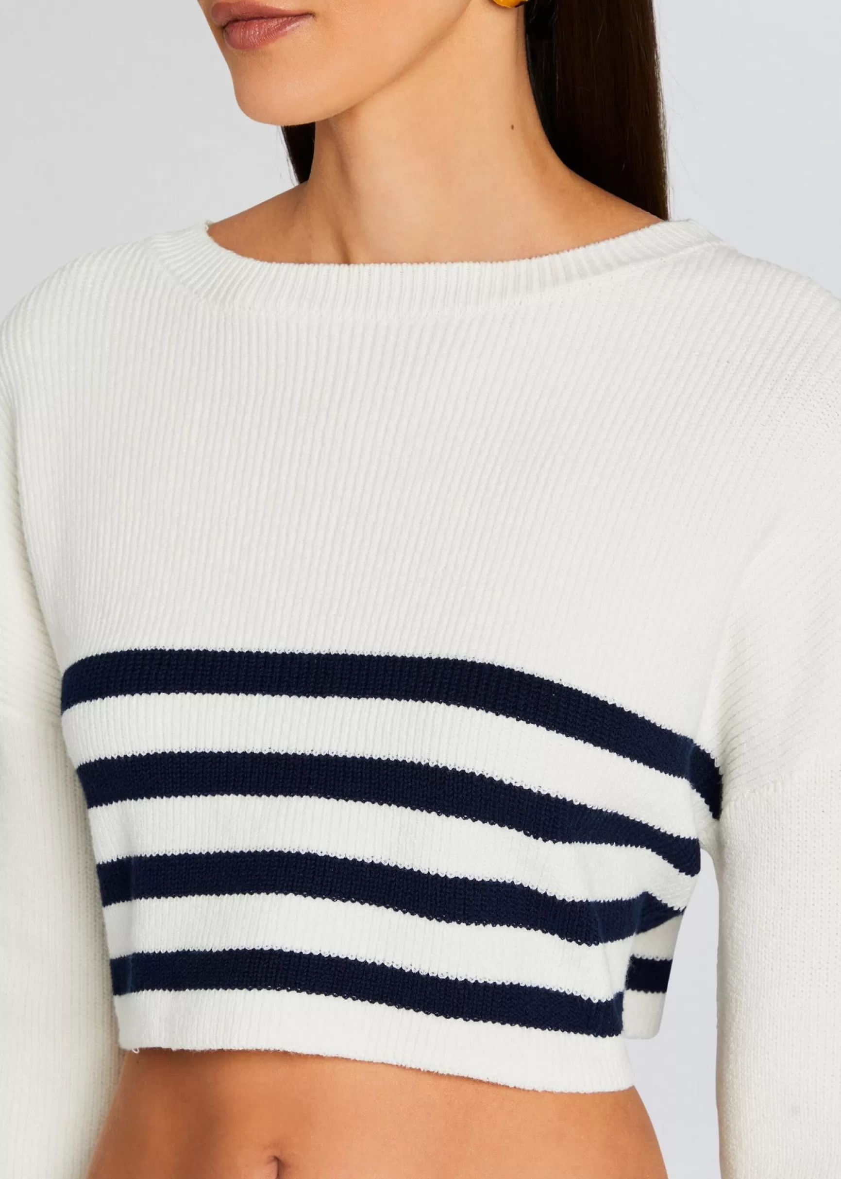Trending*Retrofete Sharlie Sweater White/ Navy