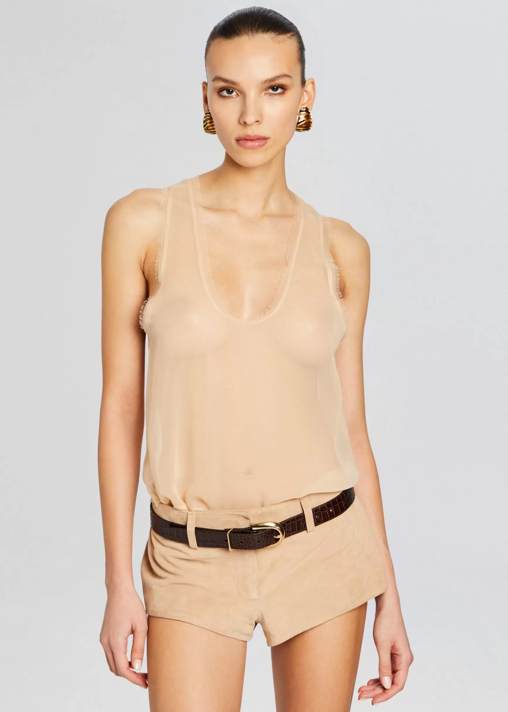 RETROFÊTE*Retrofete Shye Silk Top Nude