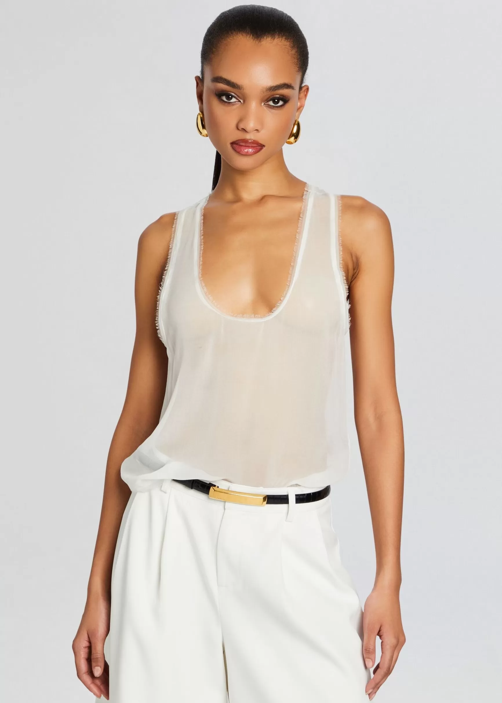 Business Chic*Retrofete Shye Silk Top White