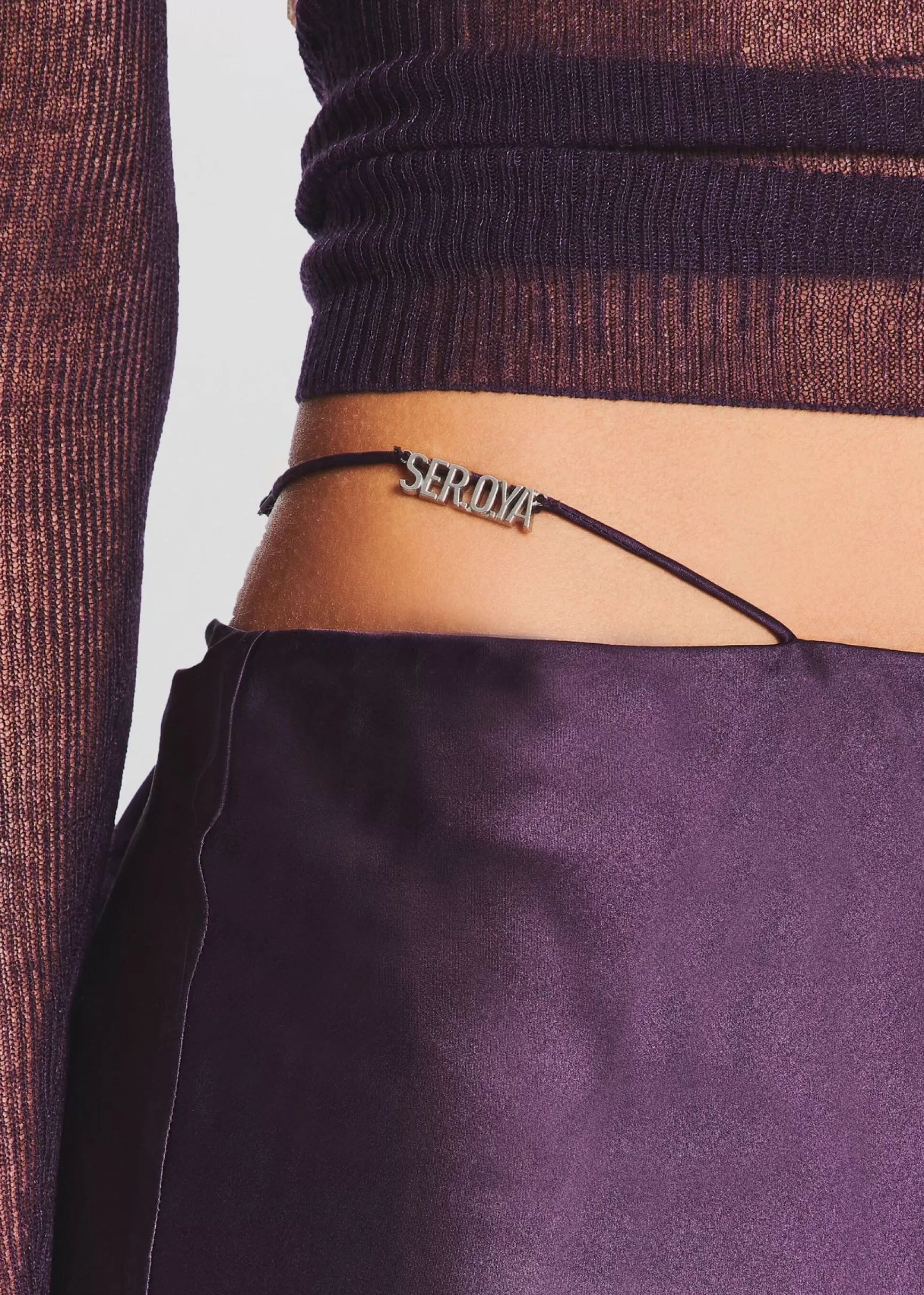 Best Sellers*Retrofete Silvana Silk Maxi Skirt Eggplant