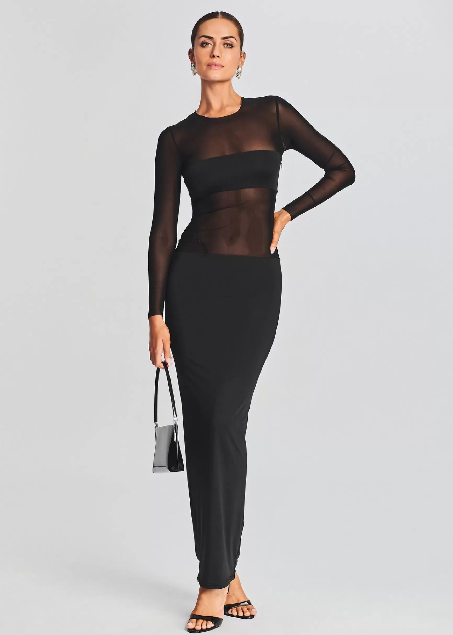 Dresses*Retrofete Silver Maxi Dress Black