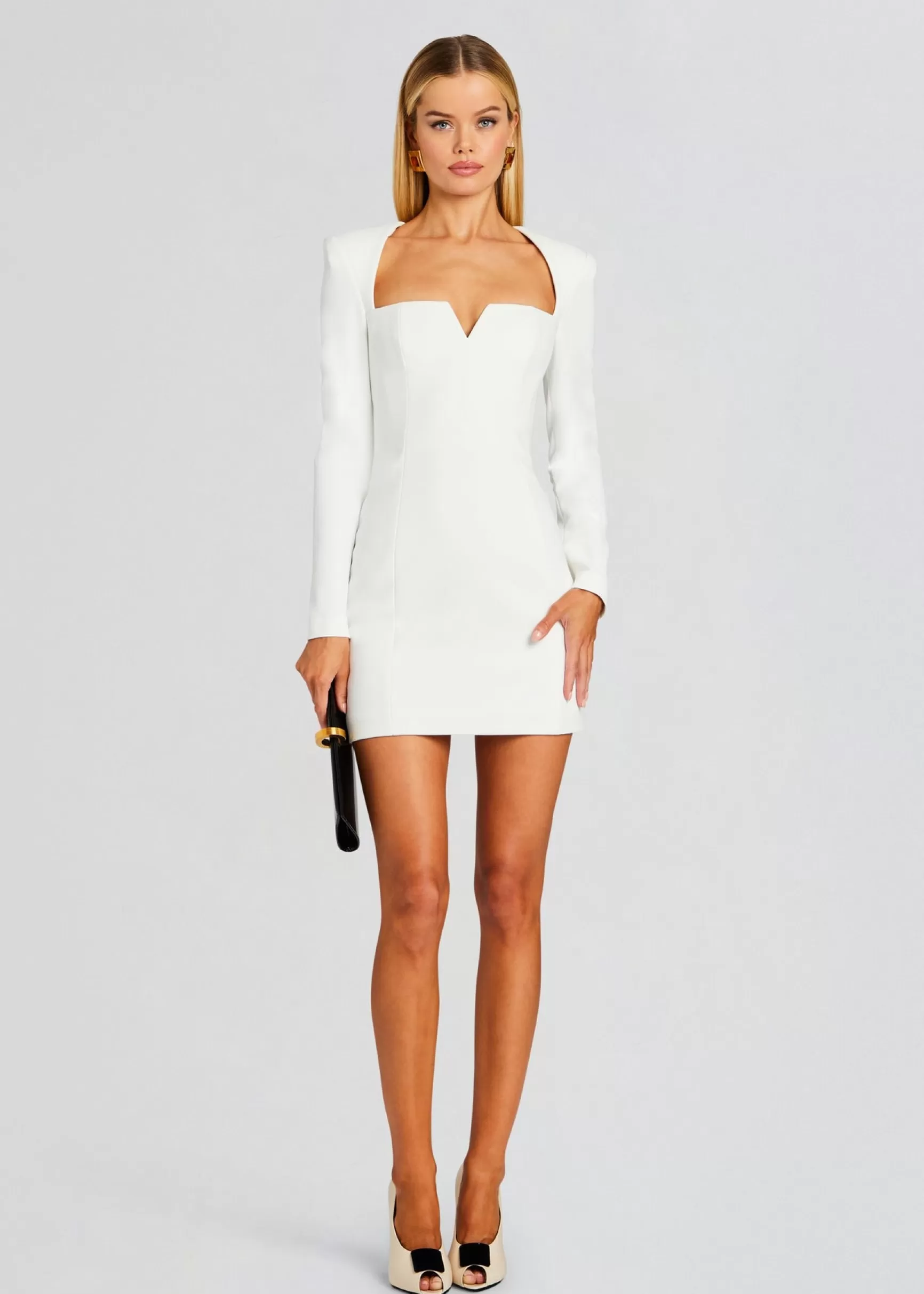Night Out*Retrofete Simone Mini V Dress White