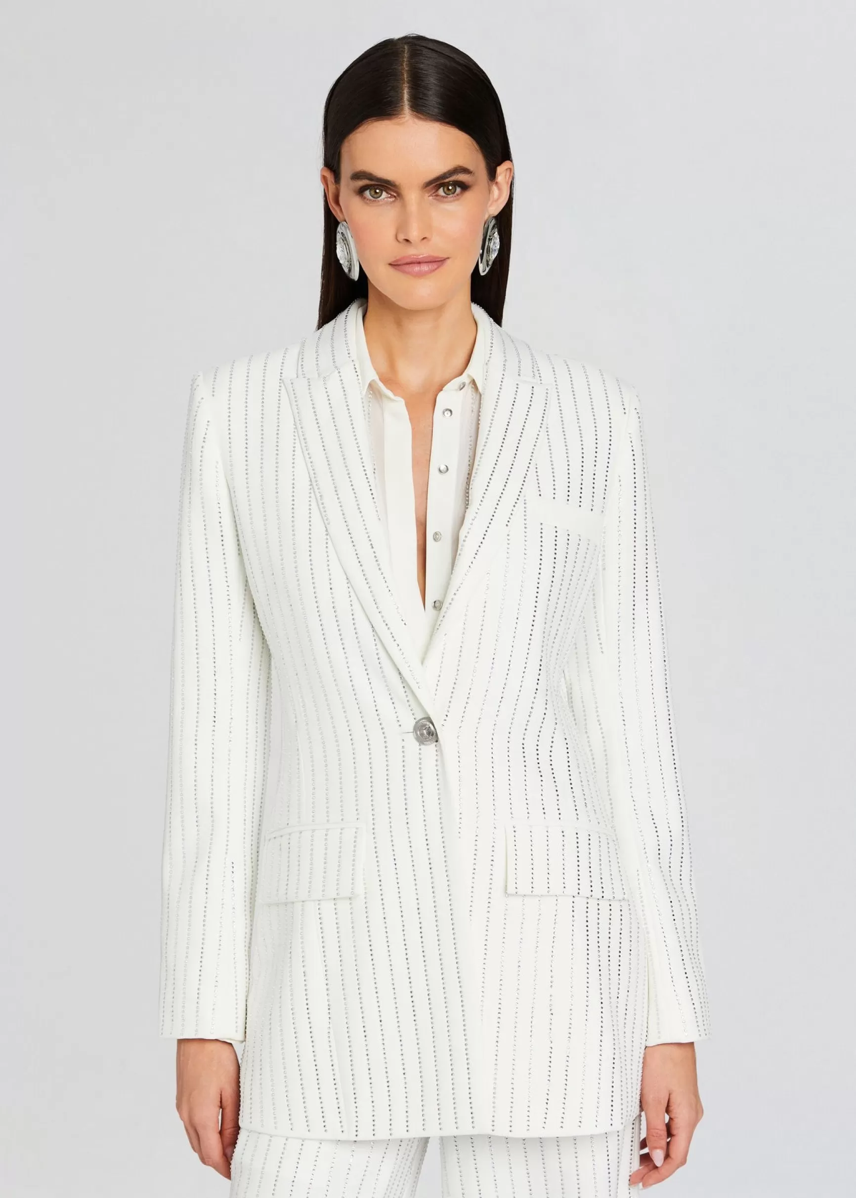 Trending*Retrofete Solana Embellished Blazer White