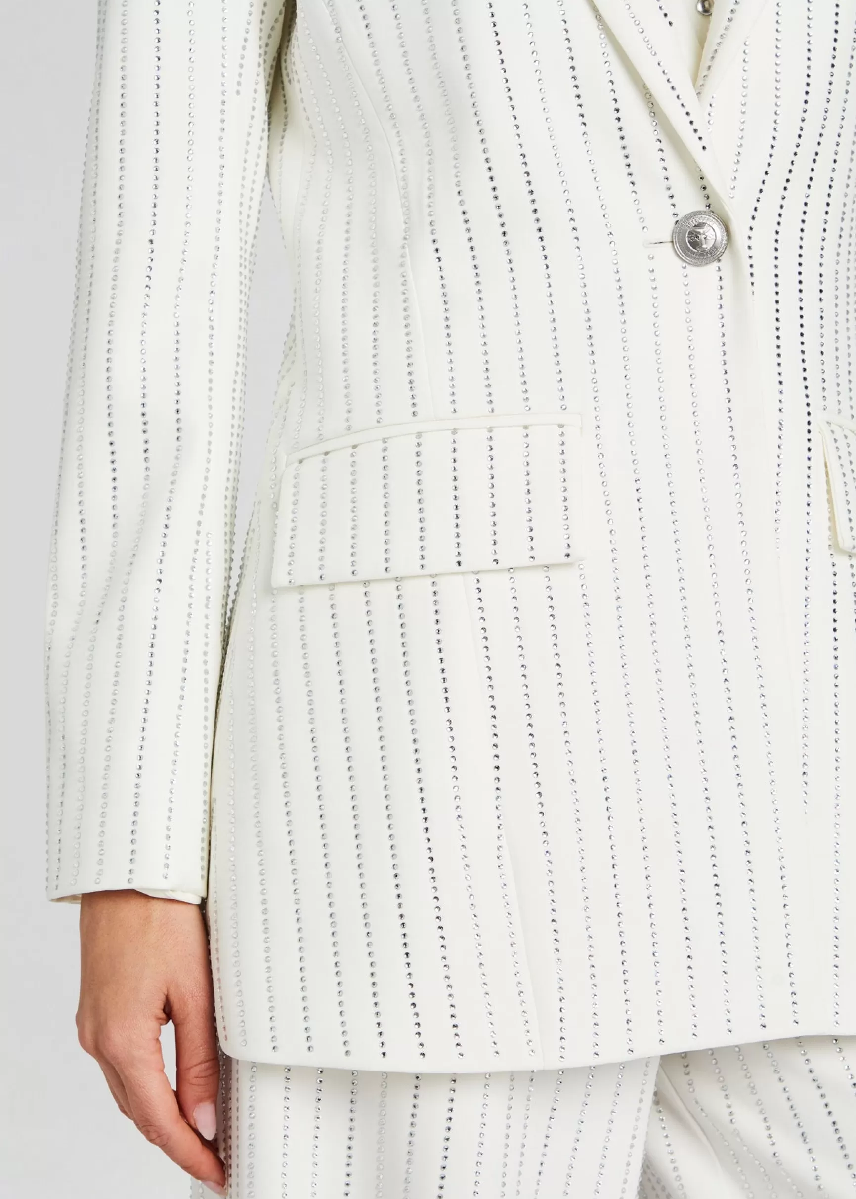 Trending*Retrofete Solana Embellished Blazer White