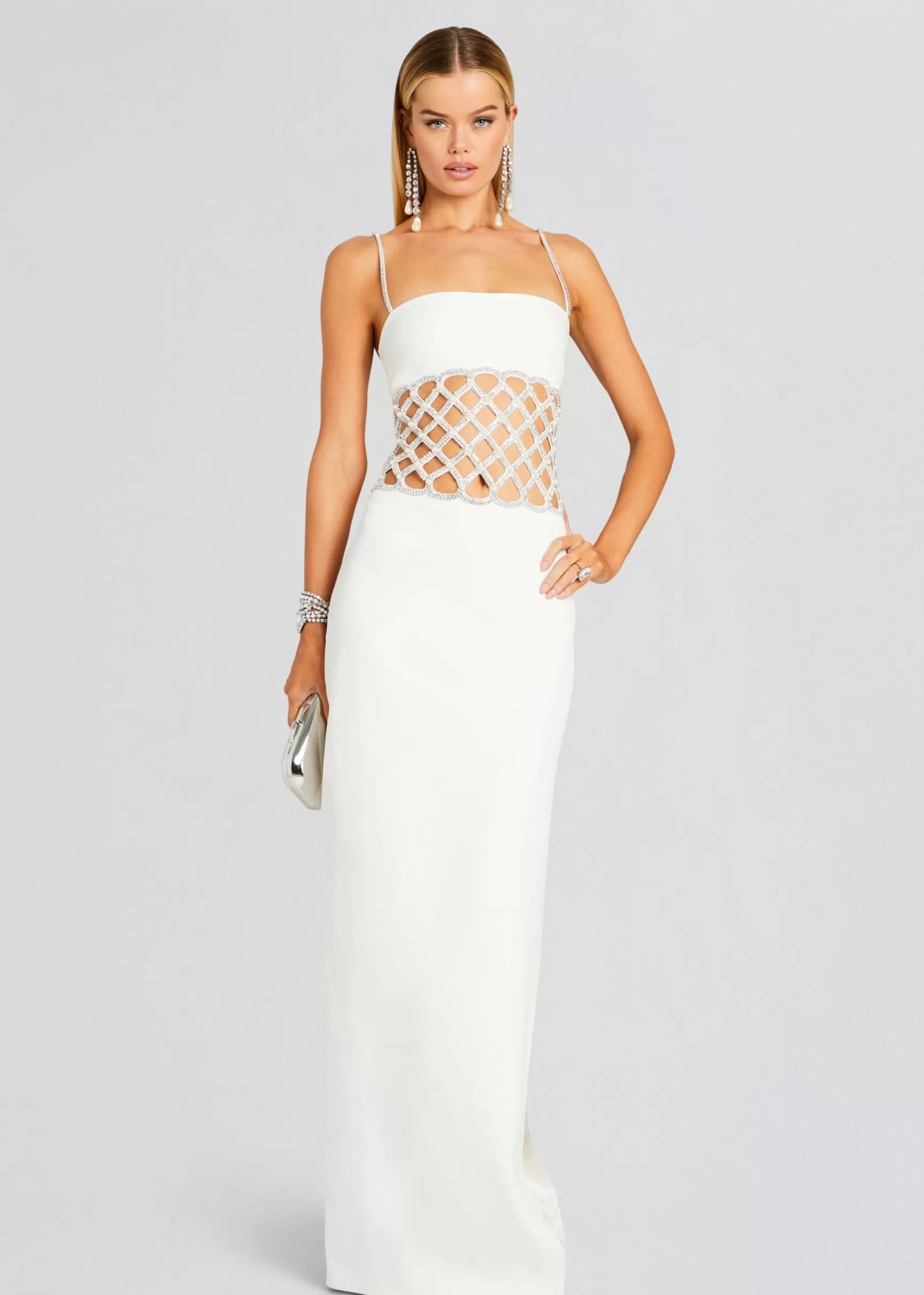 The Destination Bride*Retrofete Solene Dress White/Crystal