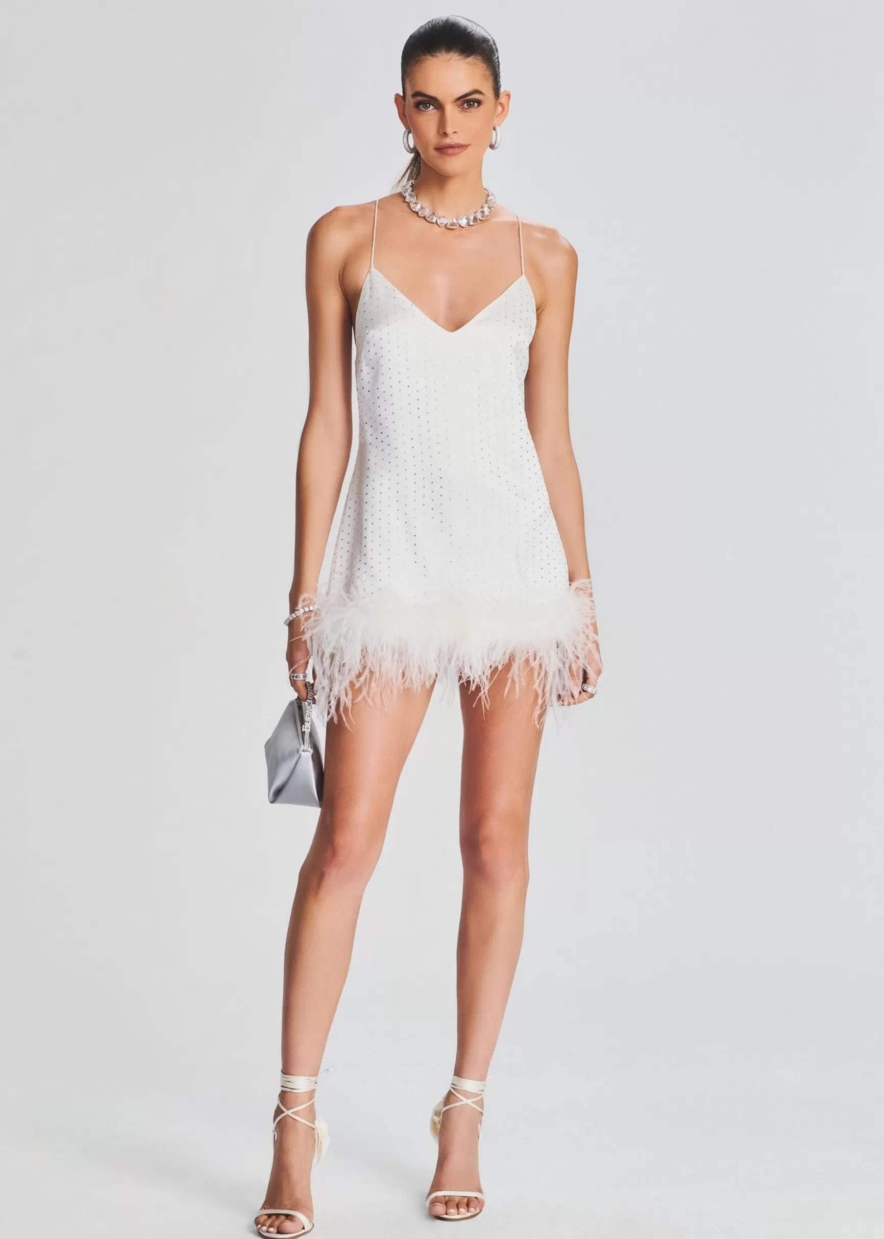 Rehearsal Dinner*Retrofete Susana Feather Dress White
