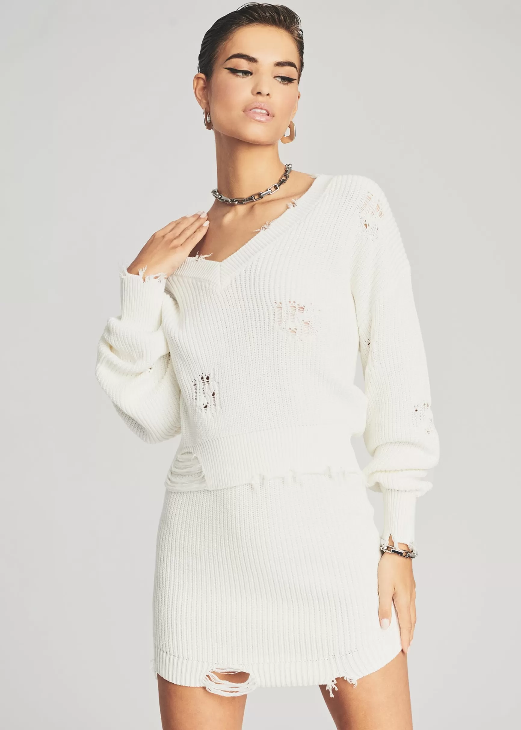 Honeymoon Looks*Retrofete Syd Sweater White
