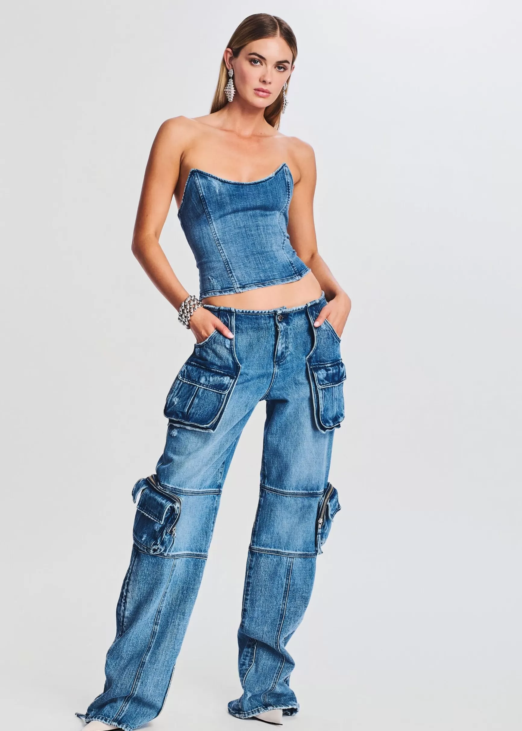 Bottoms*Retrofete Tammy Cargo Jean Sea