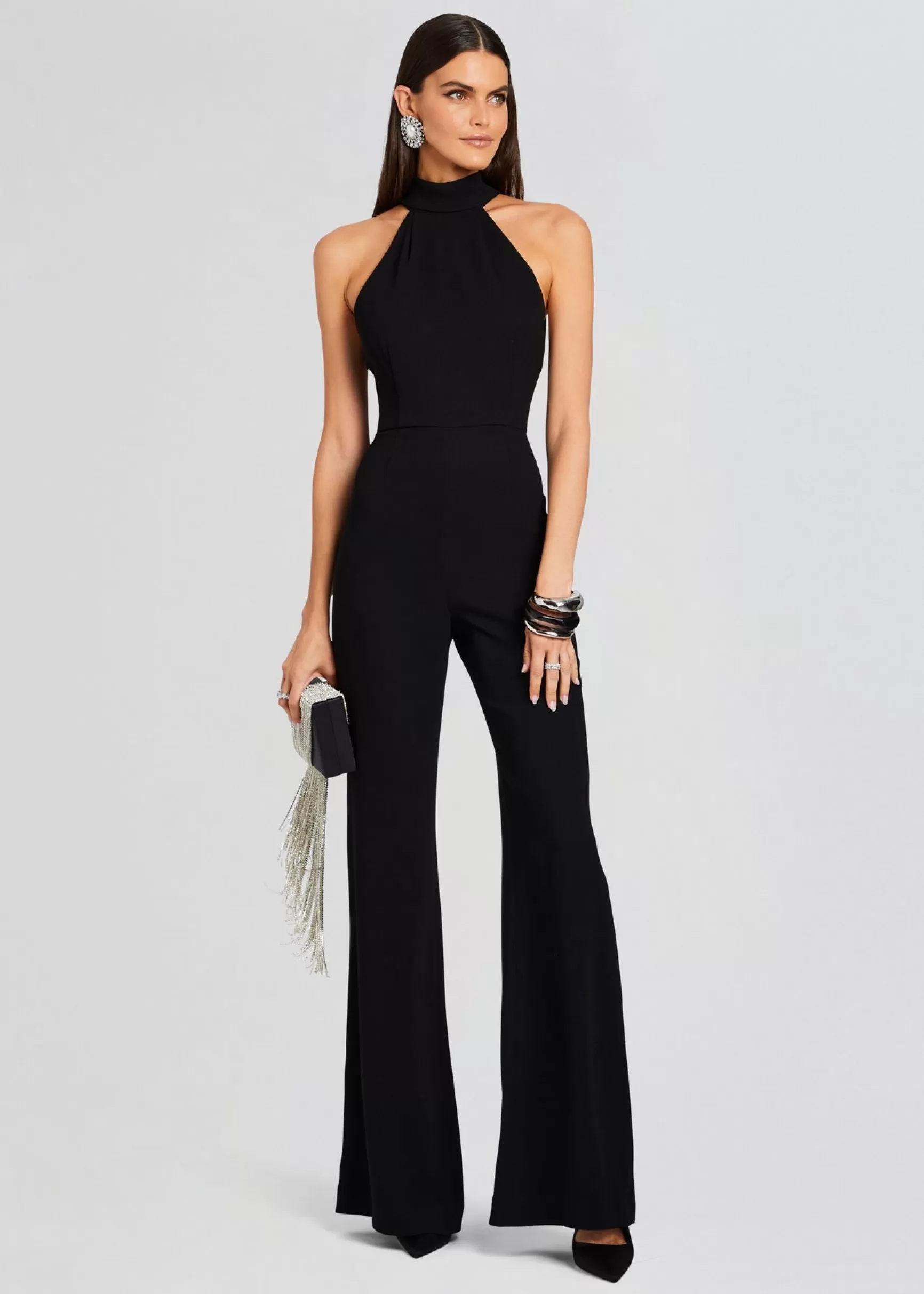 Night Out*Retrofete Taylor Tie Back Jumpsuit Black