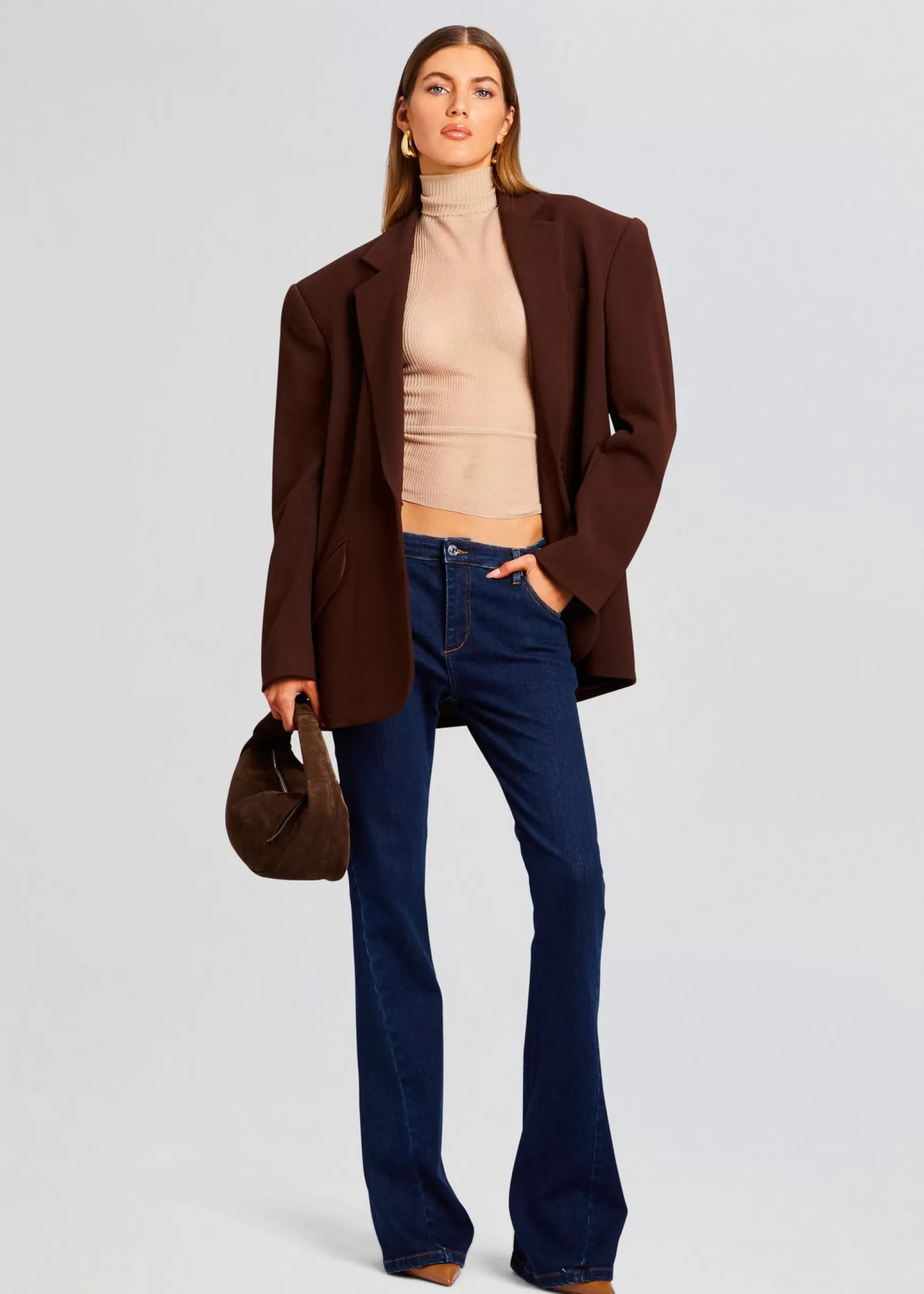 Business Chic*Retrofete The Adel Oversized Dad Blazer Brown