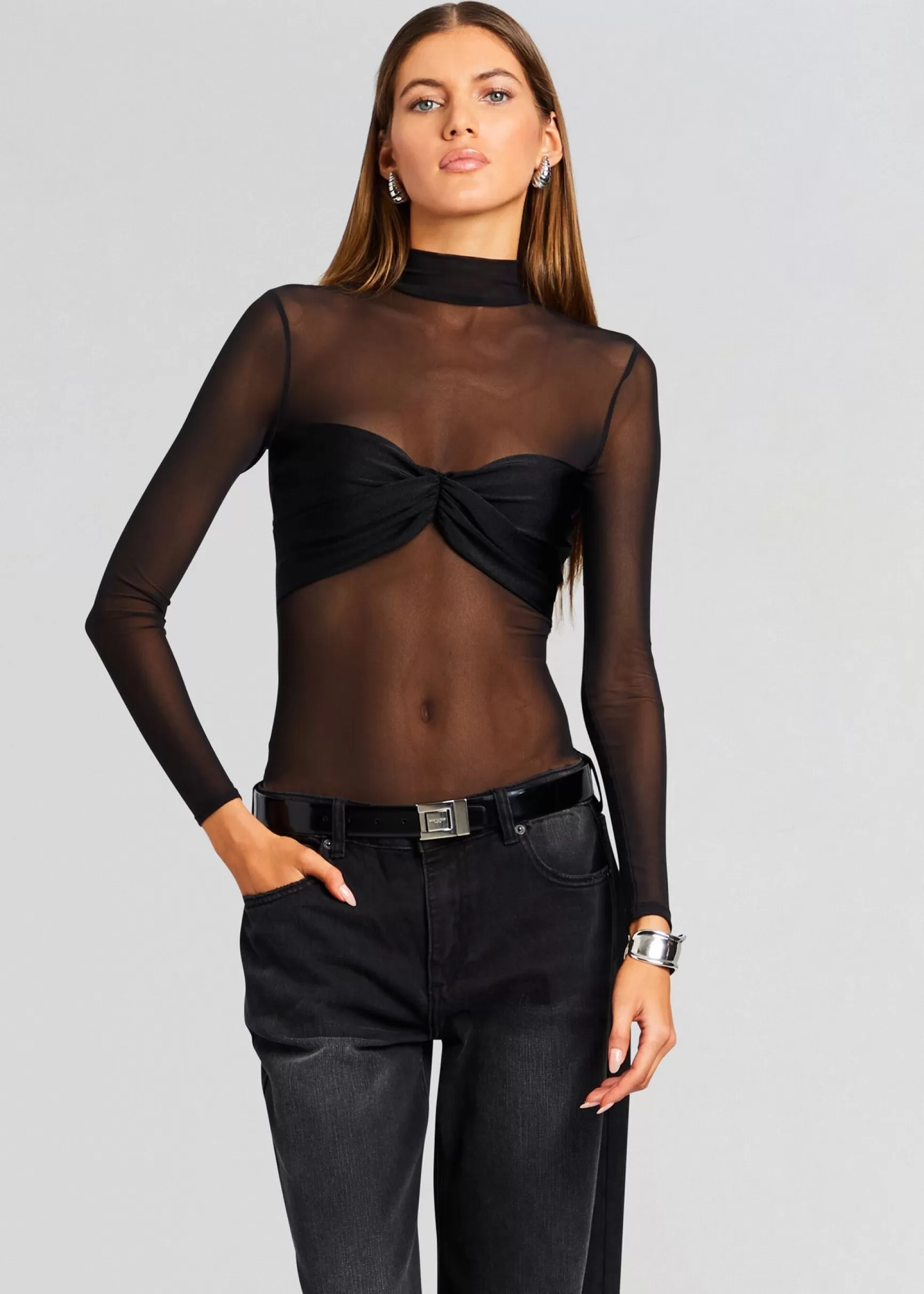 Sheer Bliss*Retrofete Tonia Bodysuit Black