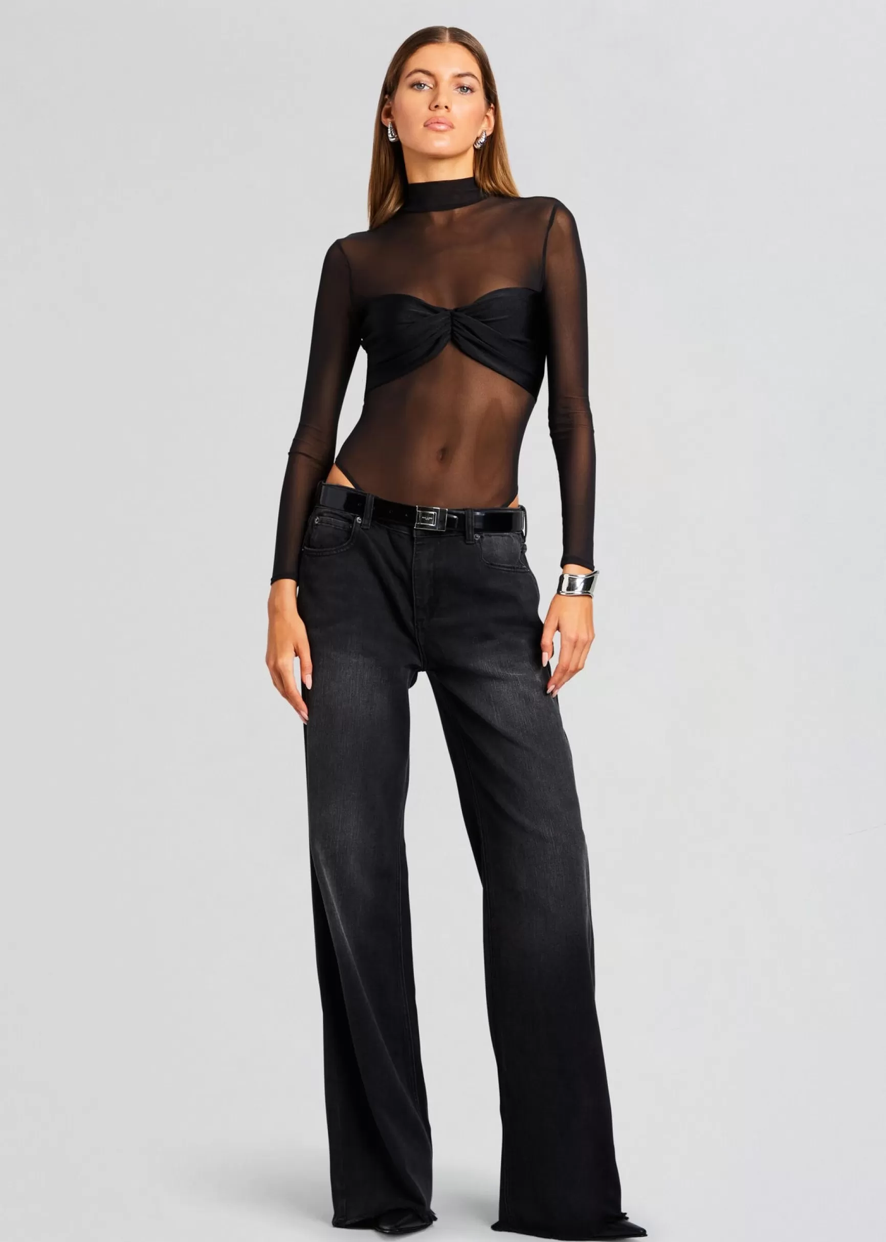 Sheer Bliss*Retrofete Tonia Bodysuit Black