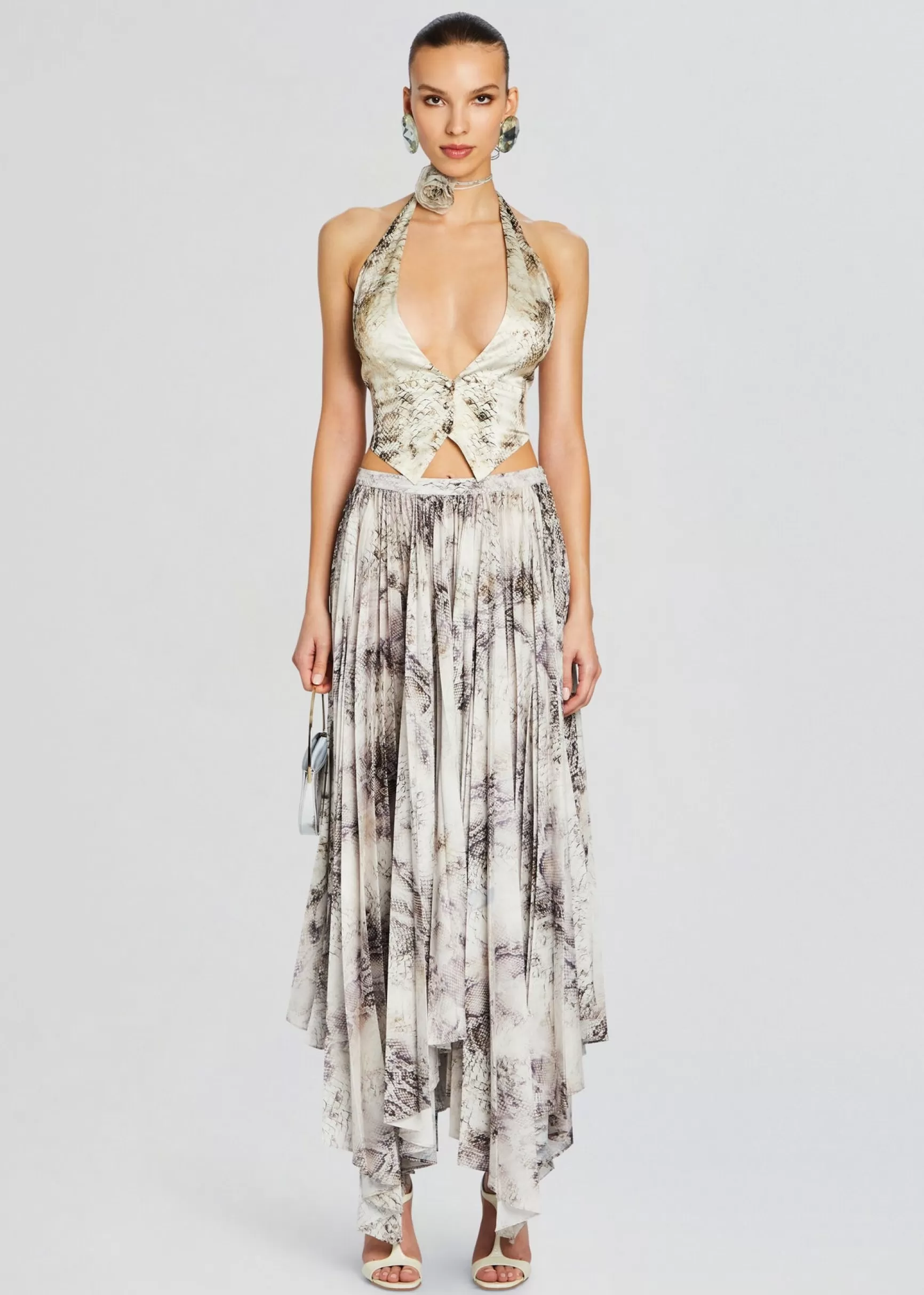 RETROFÊTE*Retrofete Traci Skirt Vintage Snake